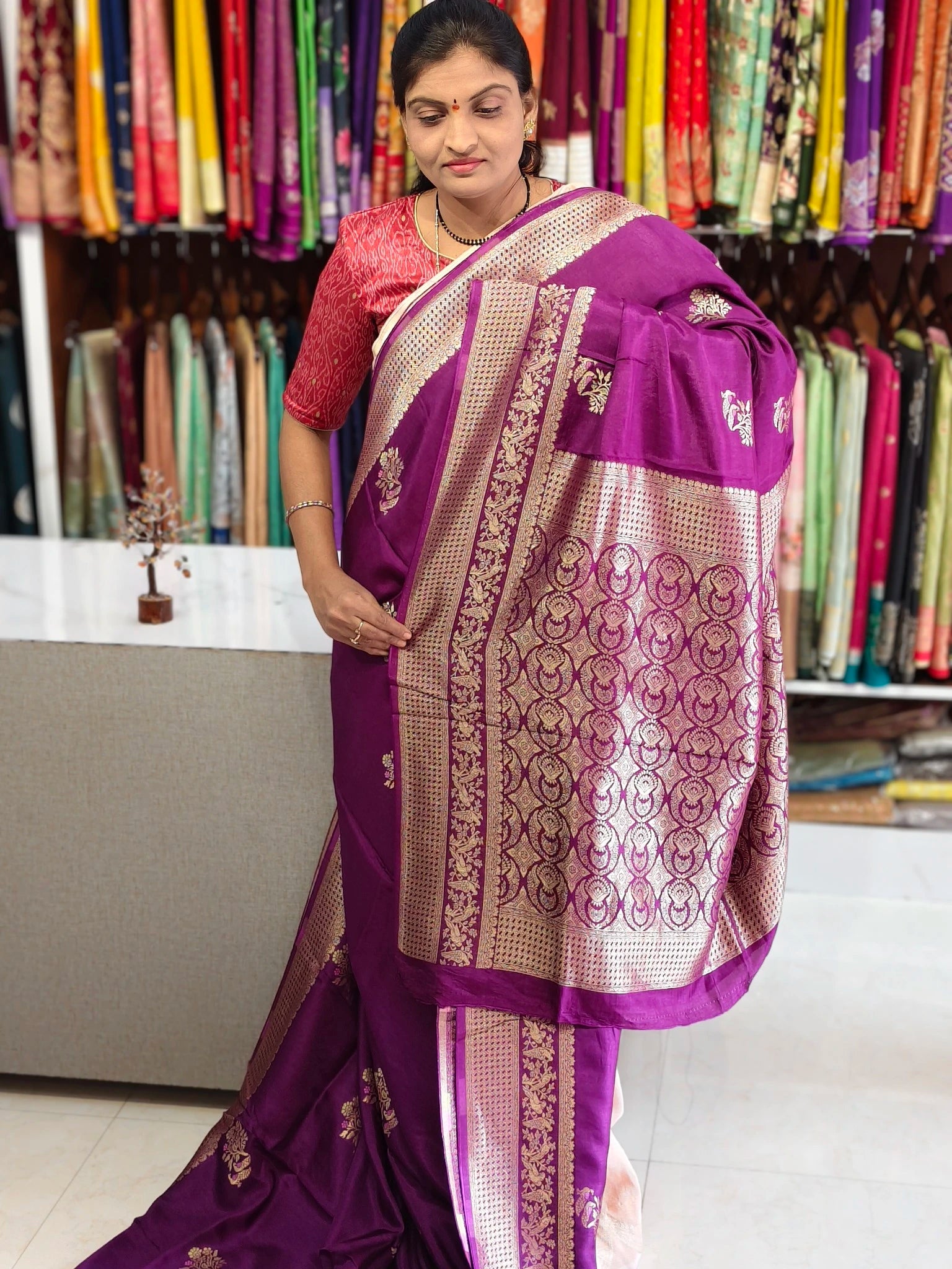 Tussar georgette saree