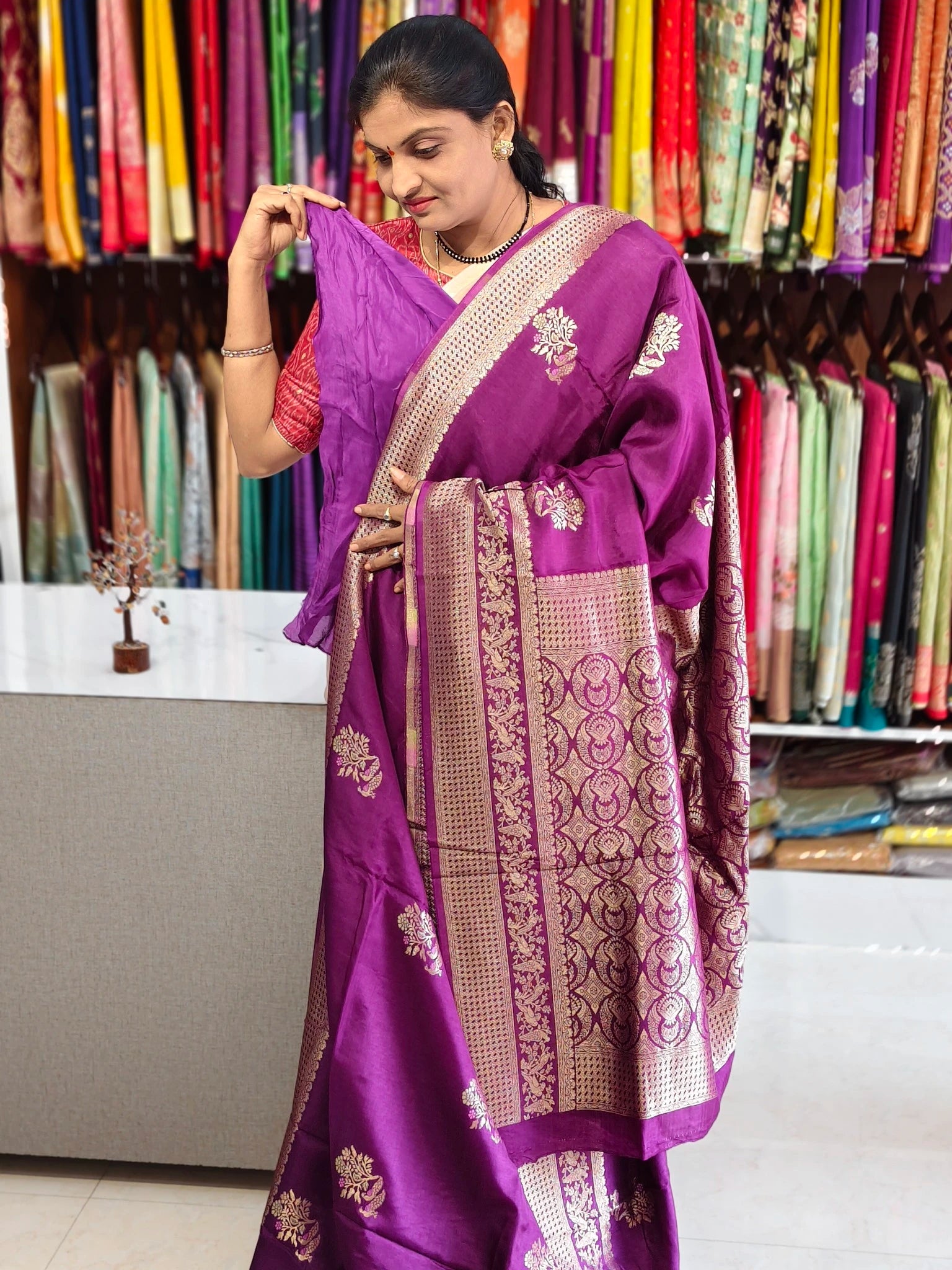 Tussar georgette saree