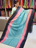Jute embroidery work saree