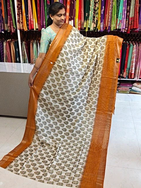 Jute linen saree
