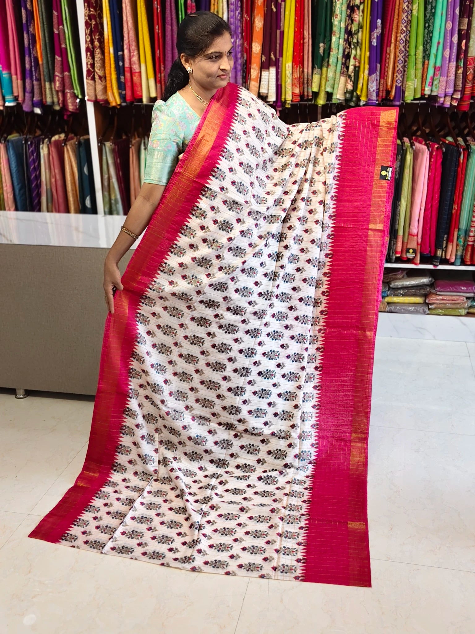 Jute linen saree