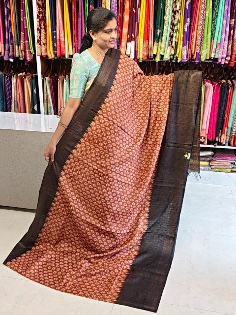 Jute linen saree