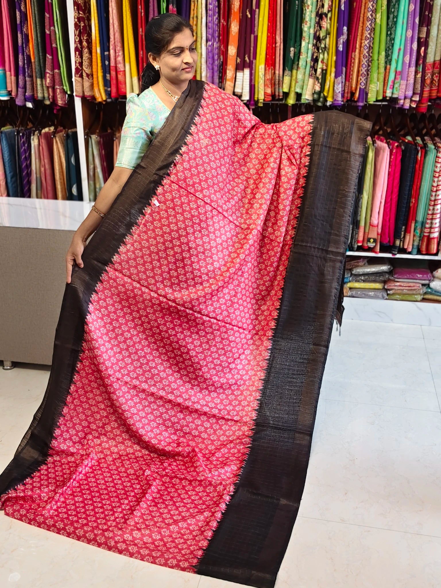 Jute linen saree