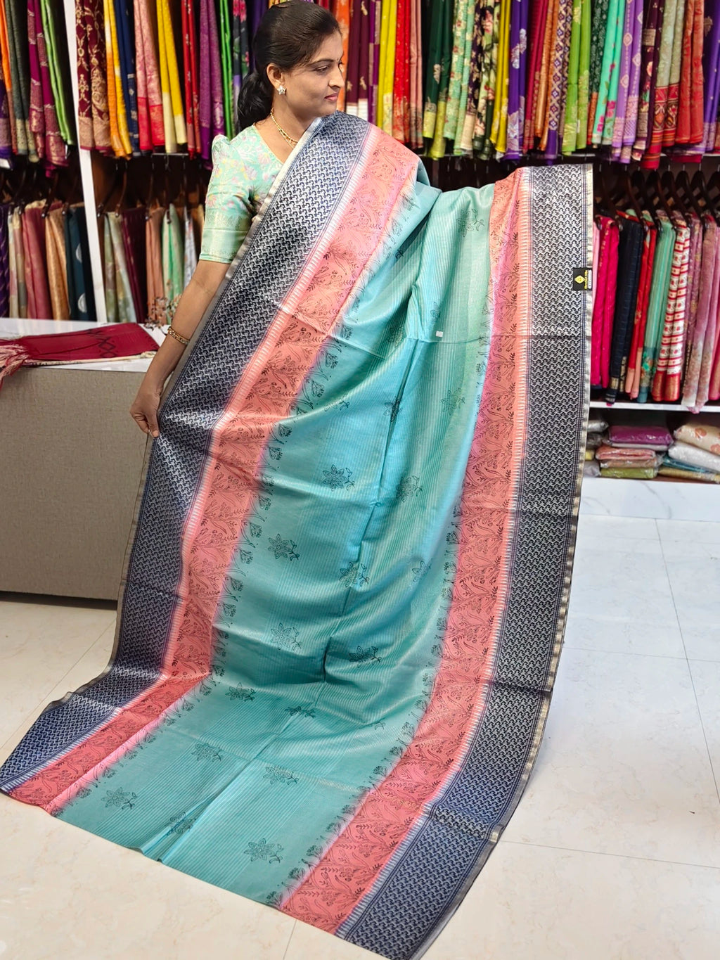 Jute linen saree