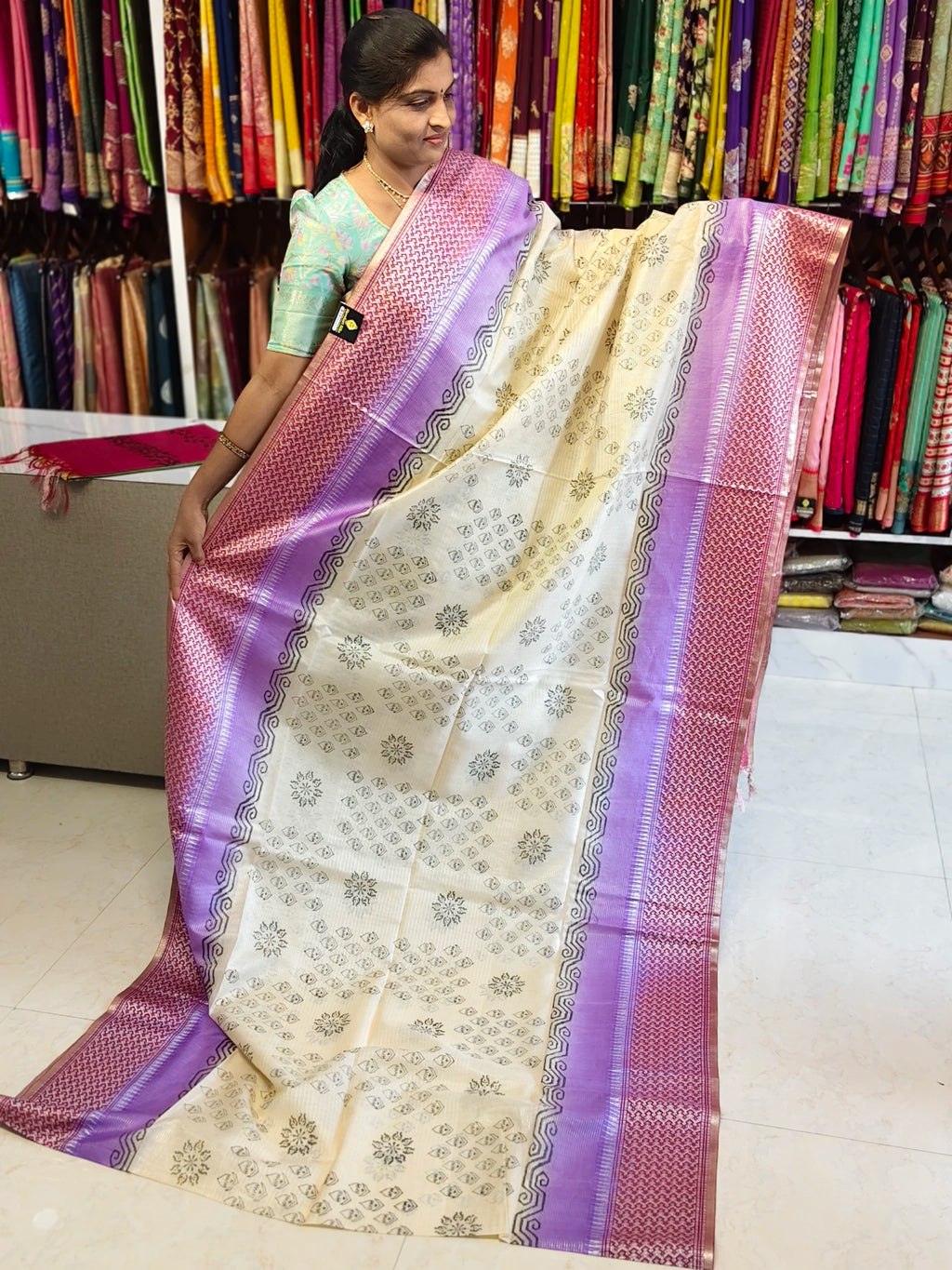 Jute linen saree