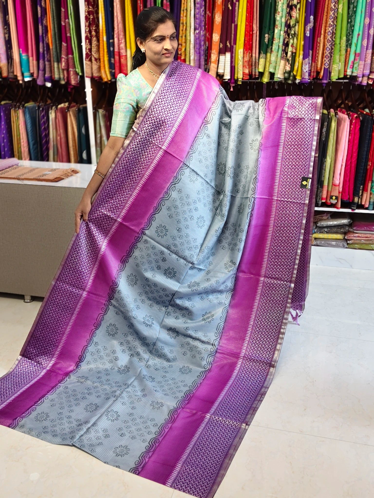Jute linen saree