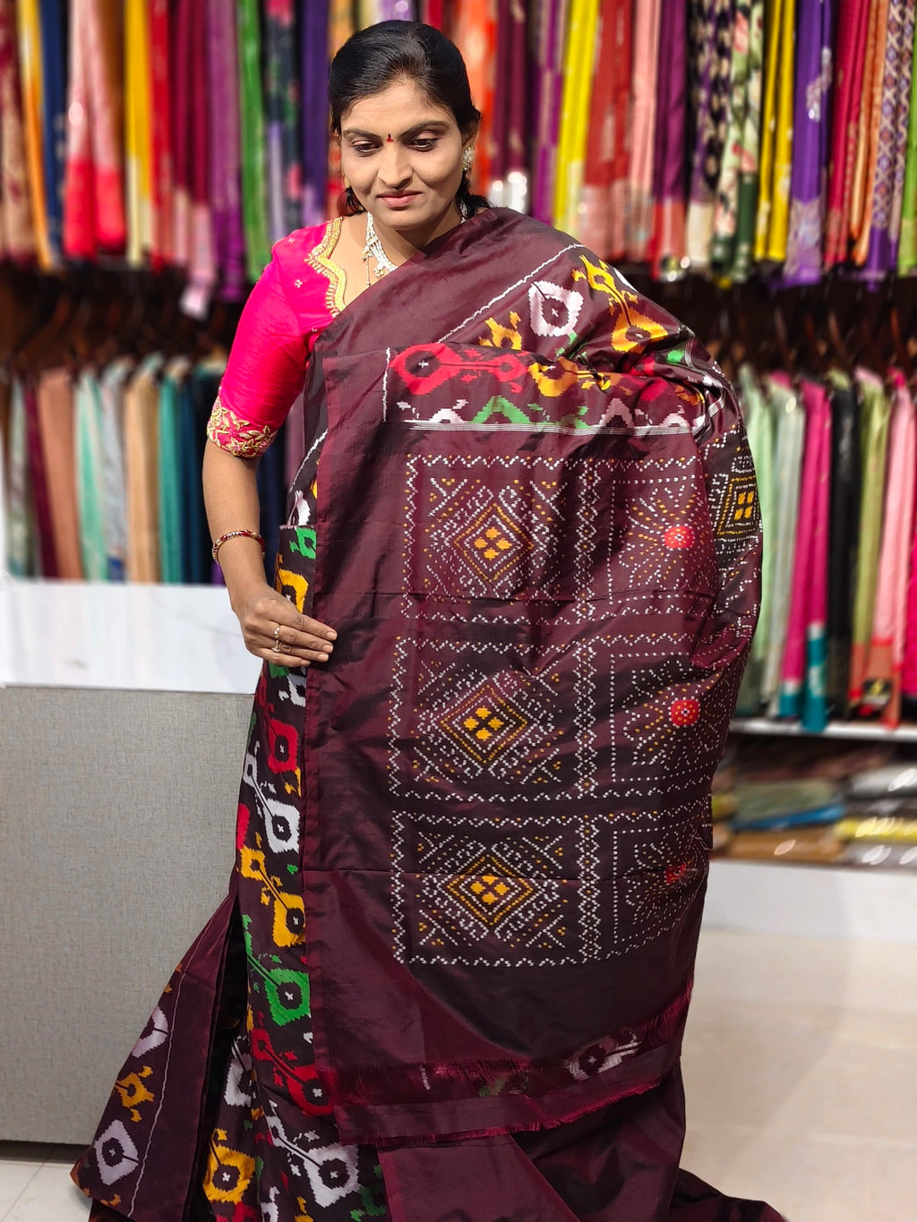 Pochampally pure ikkat combodian pattu saree