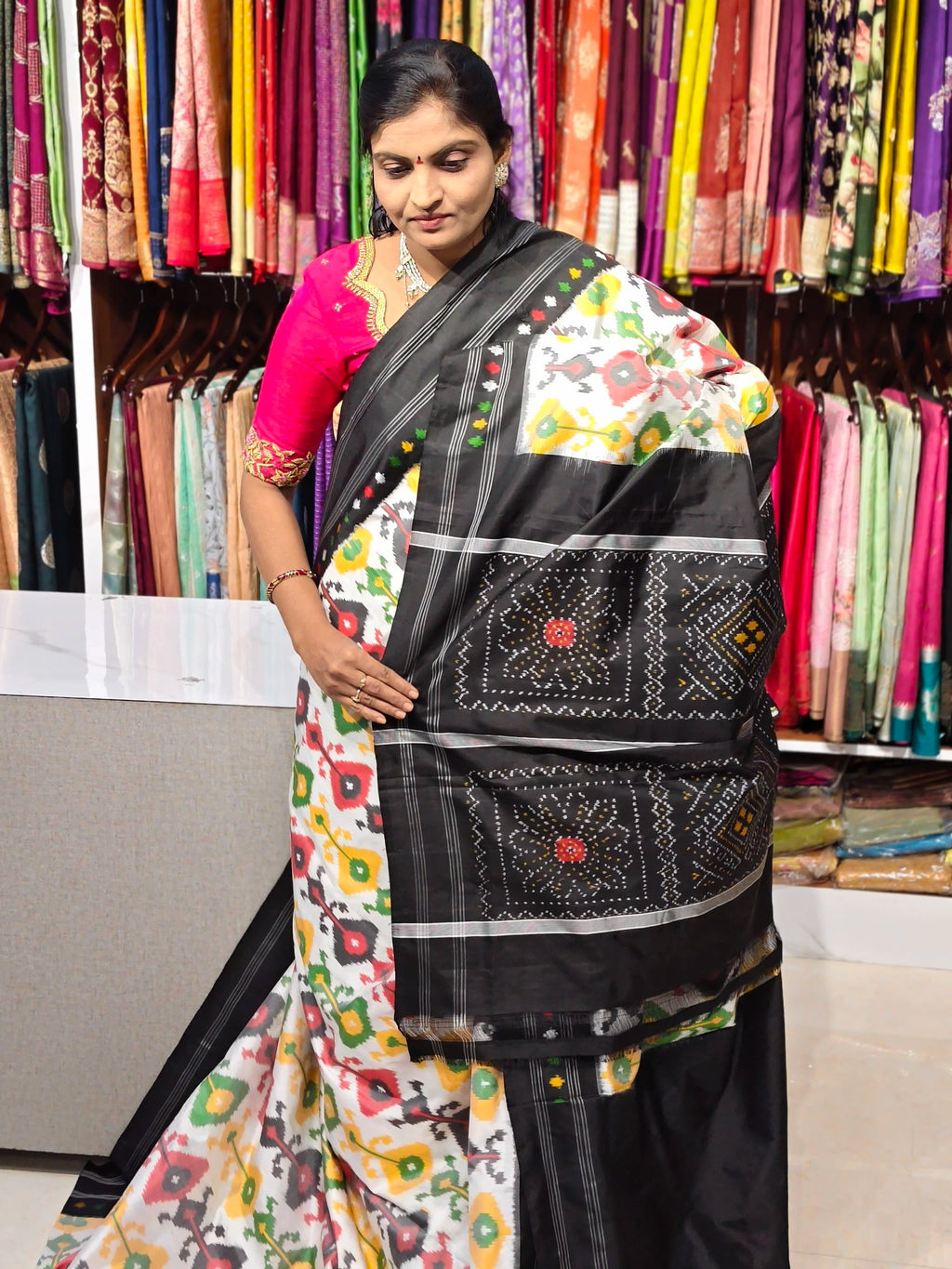 Pochampally pure ikkat combodian pattu saree