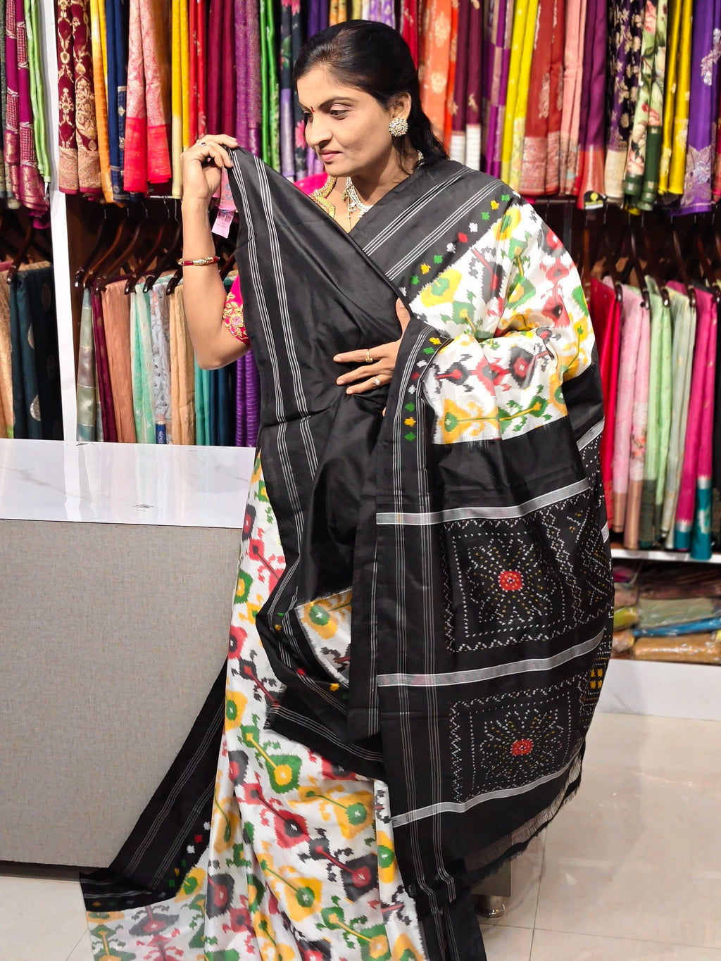 Pochampally pure ikkat combodian pattu saree