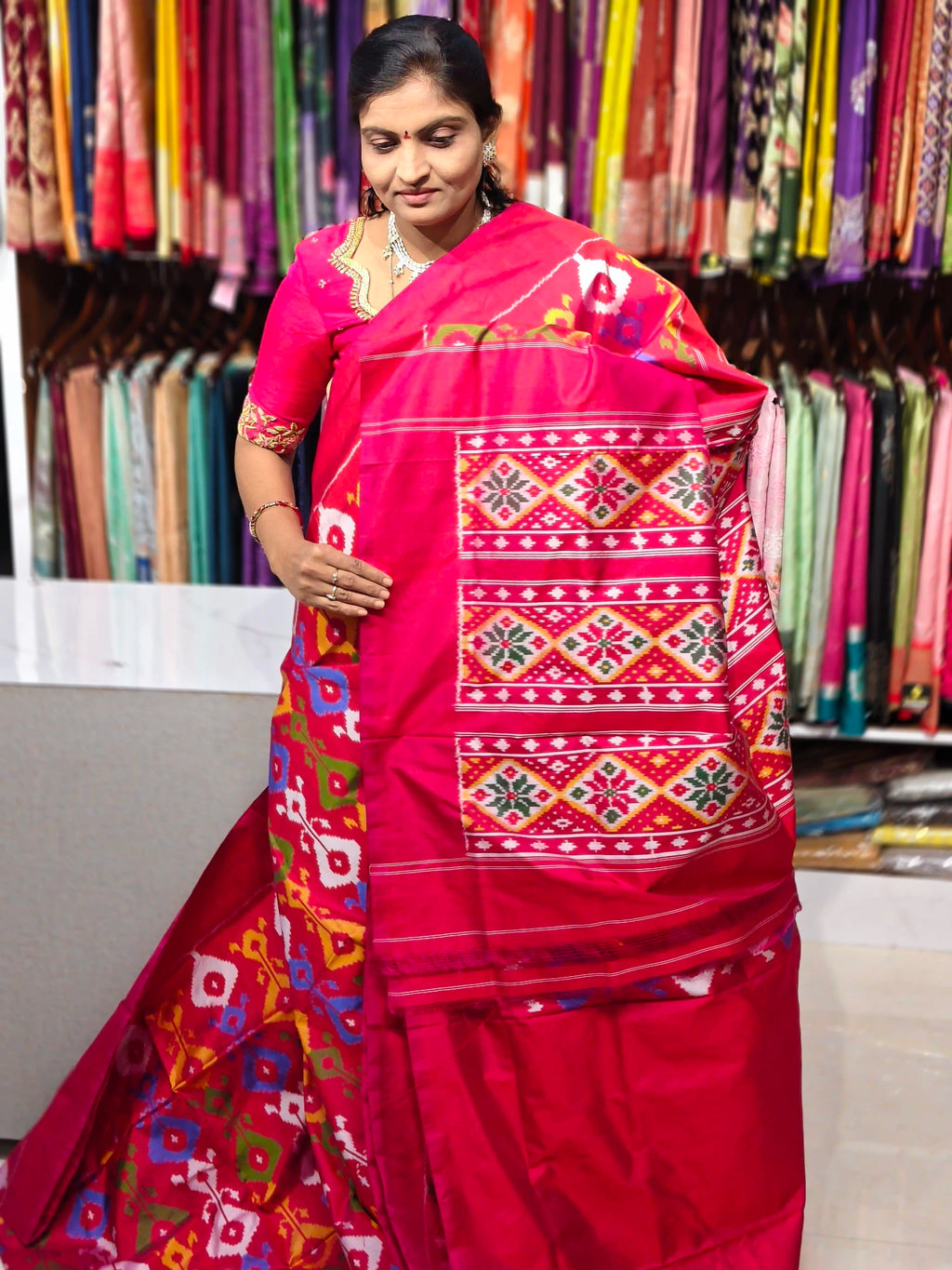 Pochampally pure ikkat combodian pattu saree