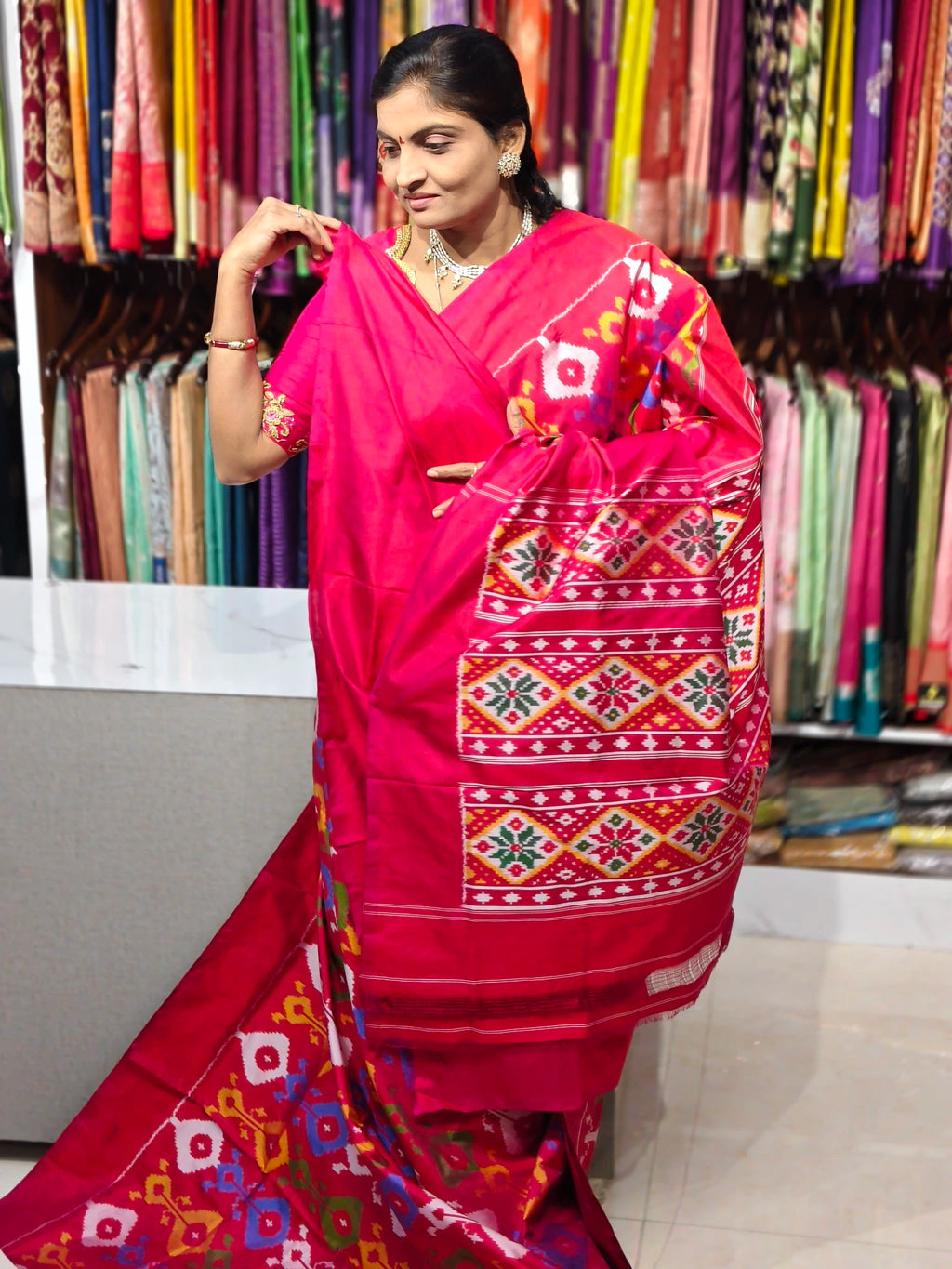 Pochampally pure ikkat combodian pattu saree