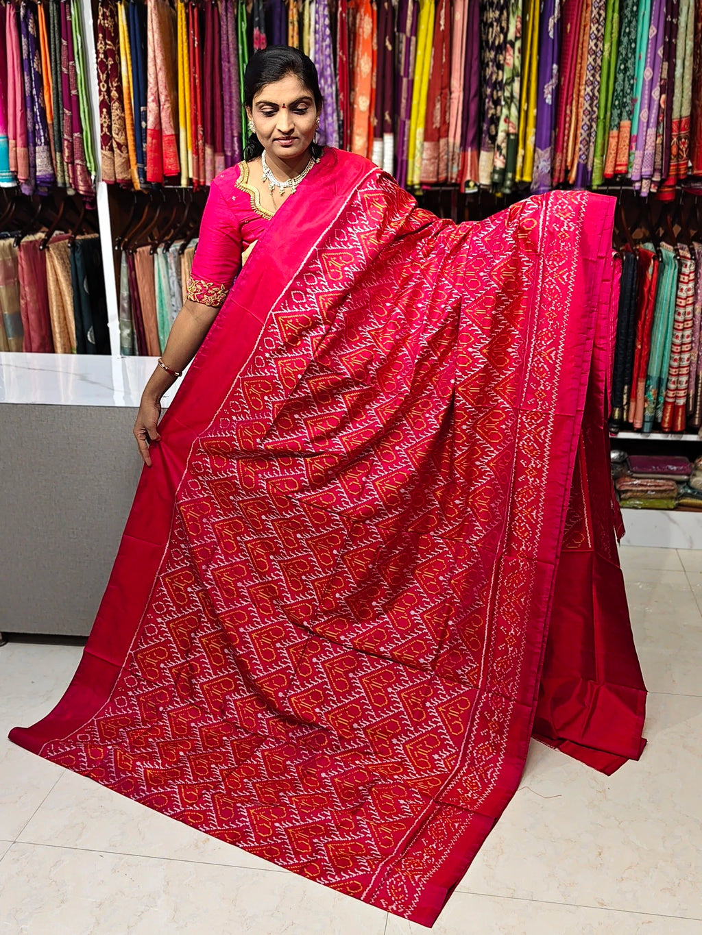 Pochampally pure ikkat combodian pattu saree