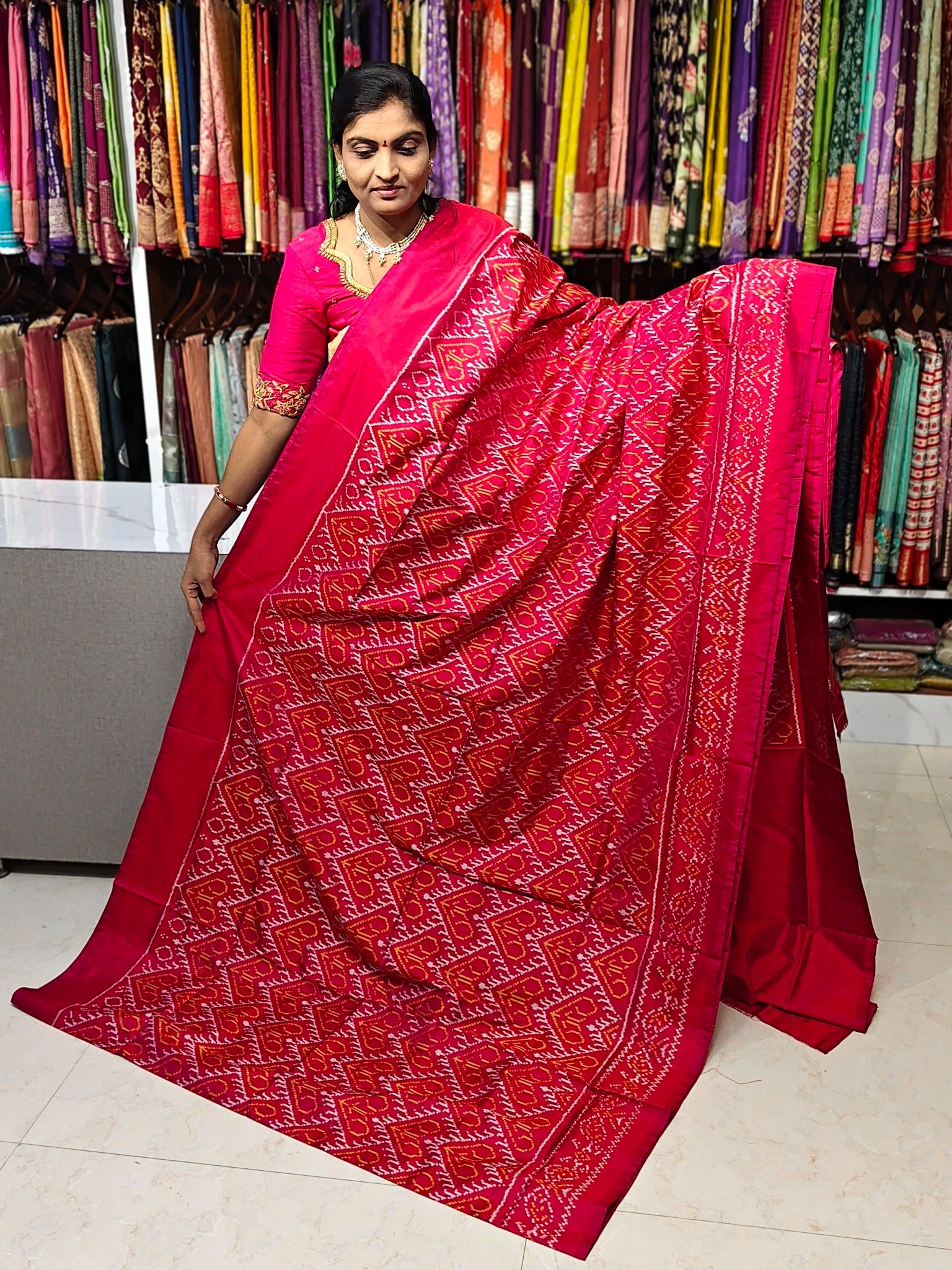 Pochampally pure ikkat combodian pattu saree