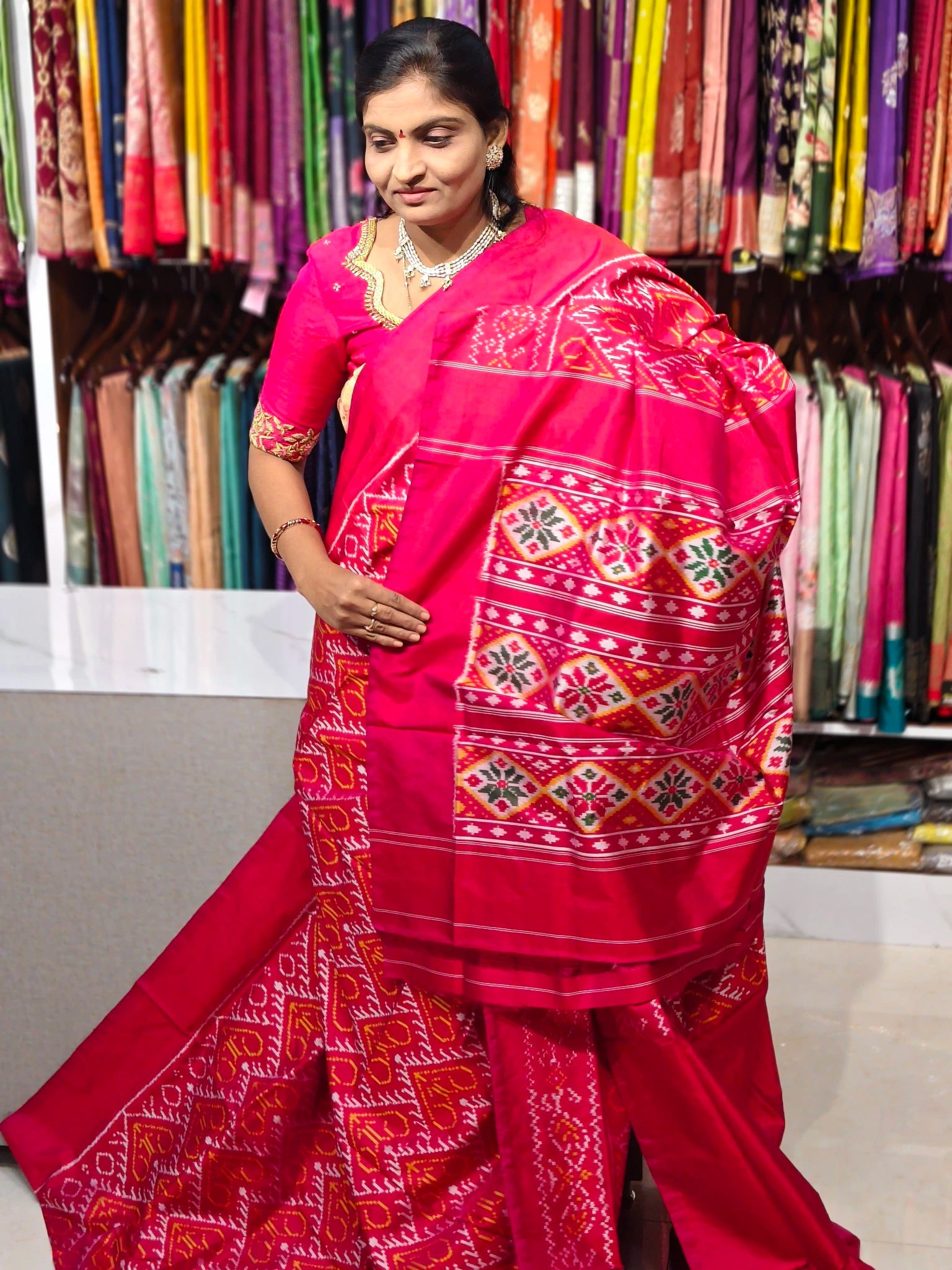 Pochampally pure ikkat combodian pattu saree