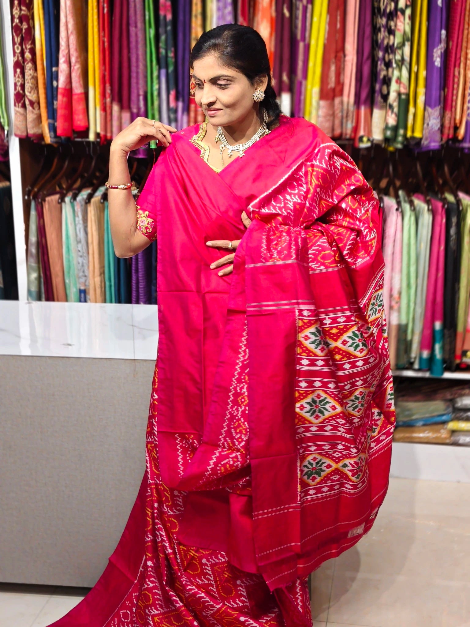 Pochampally pure ikkat combodian pattu saree