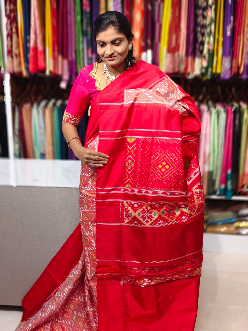 Pochampally pure ikkat combodian pattu saree