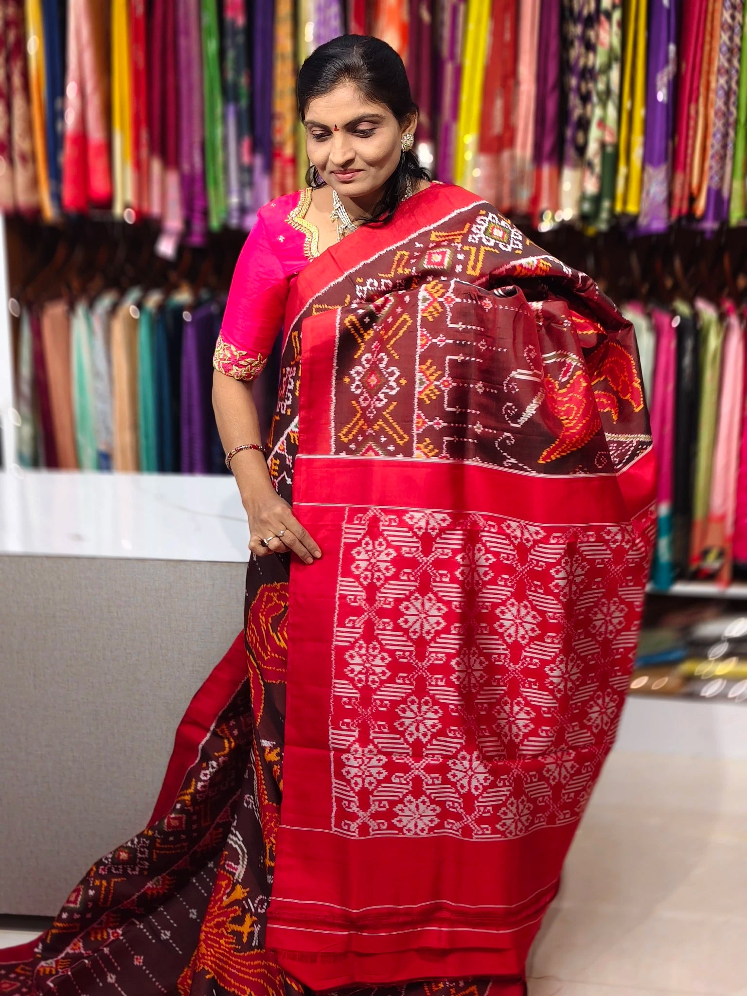 Pochampally pure ikkat Matka pattu saree