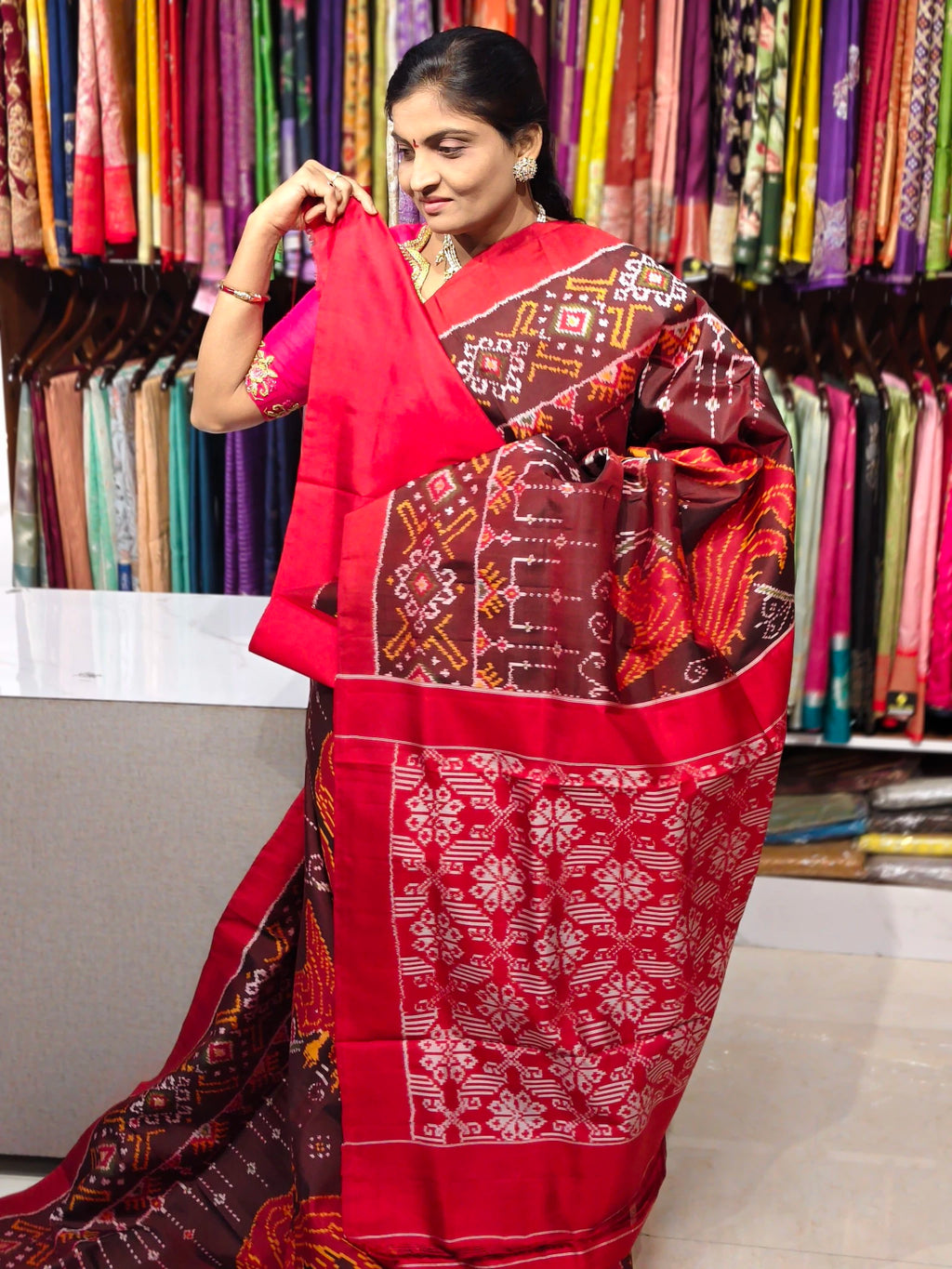 Pochampally pure ikkat Matka pattu saree