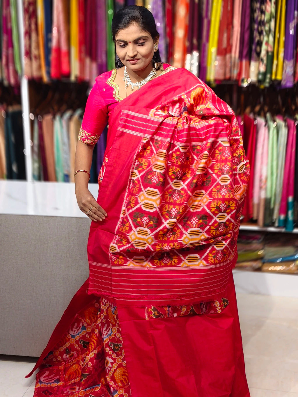 Pochampally pure ikkat Matka pattu saree