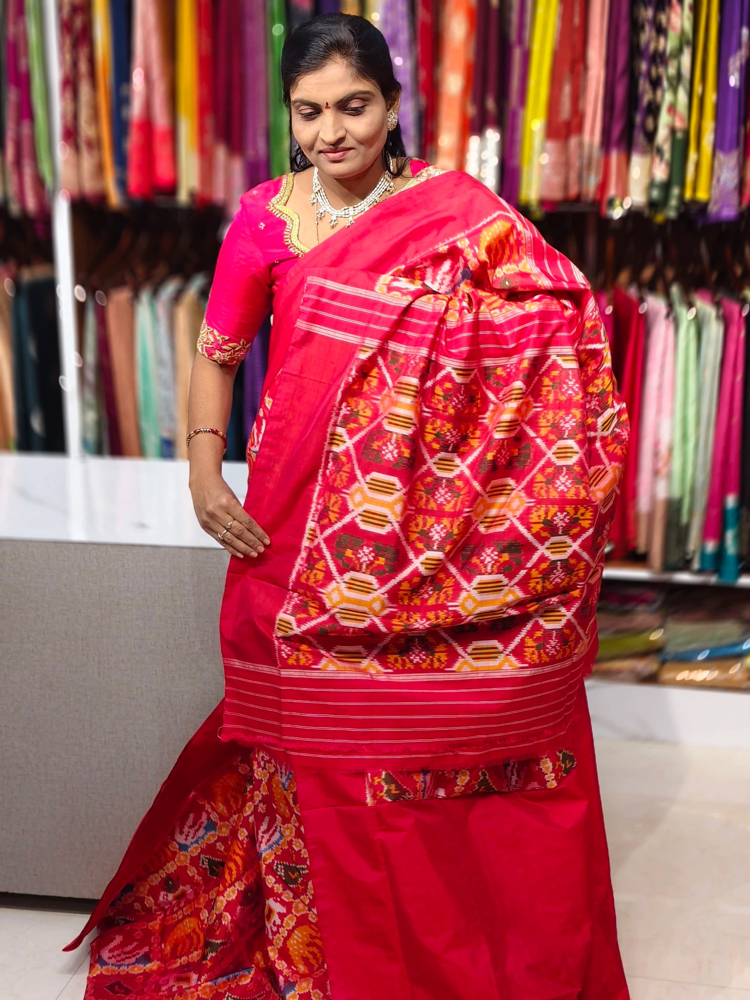 Pochampally pure ikkat Matka pattu saree