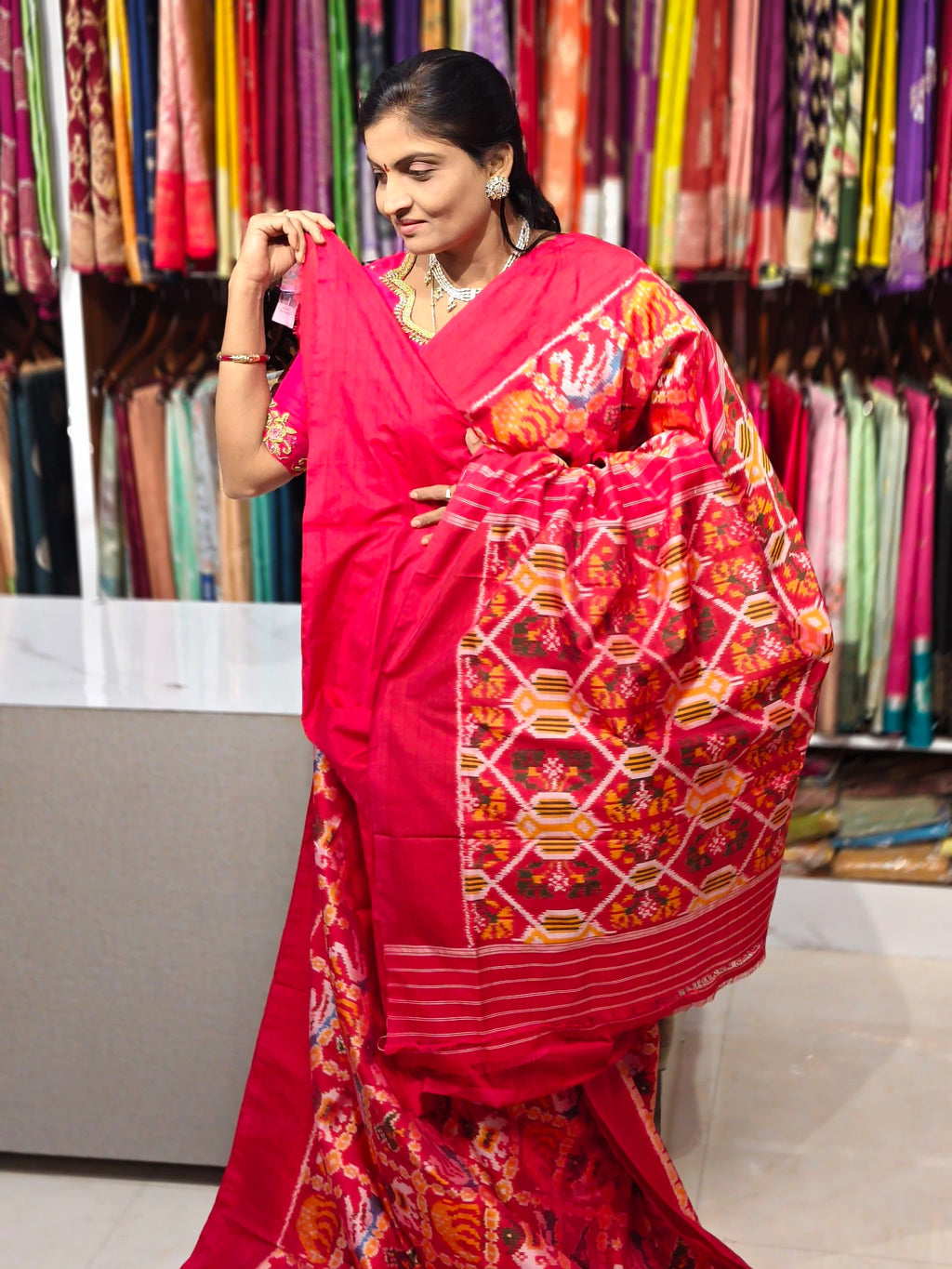 Pochampally pure ikkat Matka pattu saree