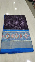 Pochampally pure ikkat pattu double border saree