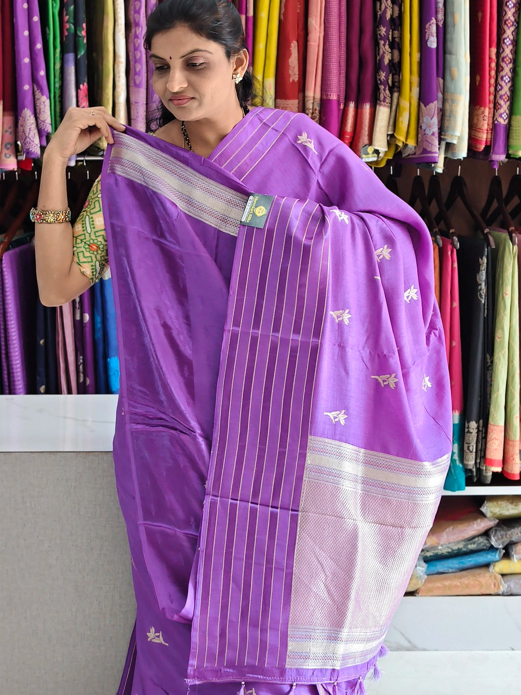 Tussar georgette saree