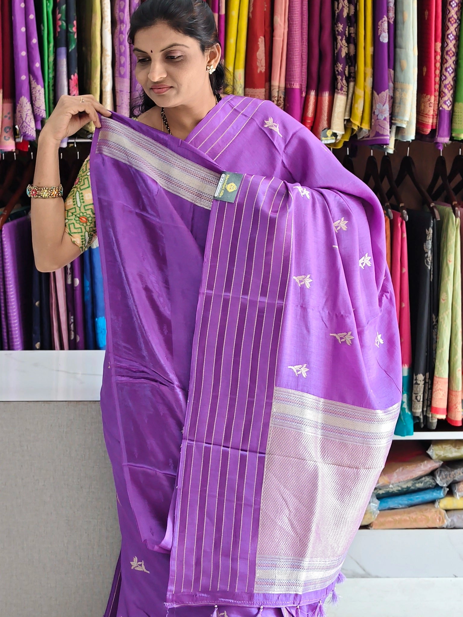 Tussar georgette saree