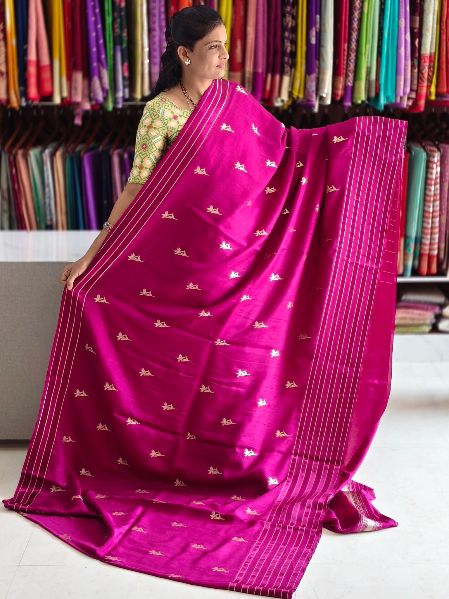 Tussar georgette saree