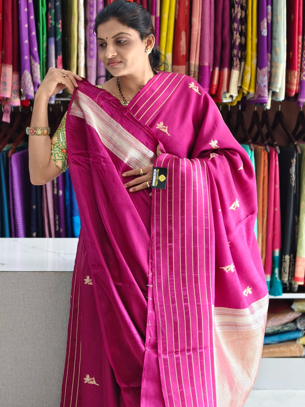 Tussar georgette saree