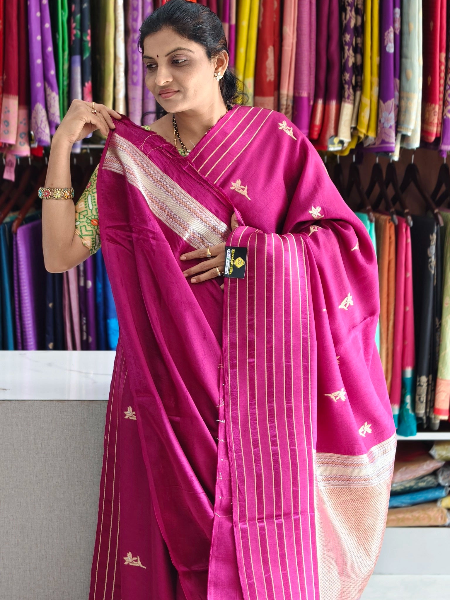 Tussar georgette saree