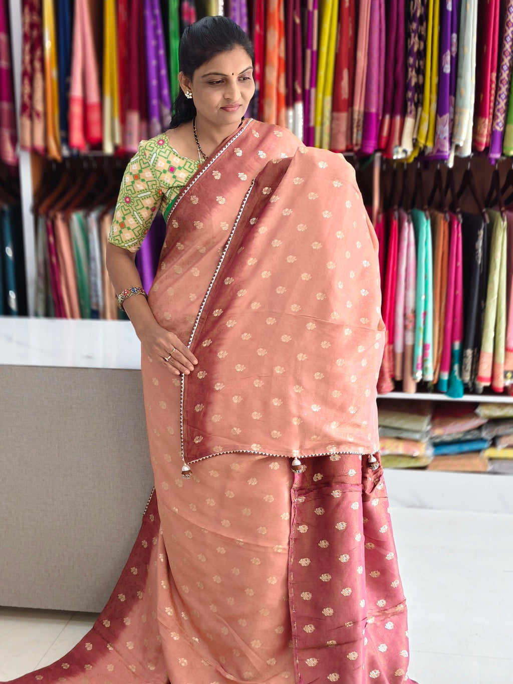 Tissue georgette saree