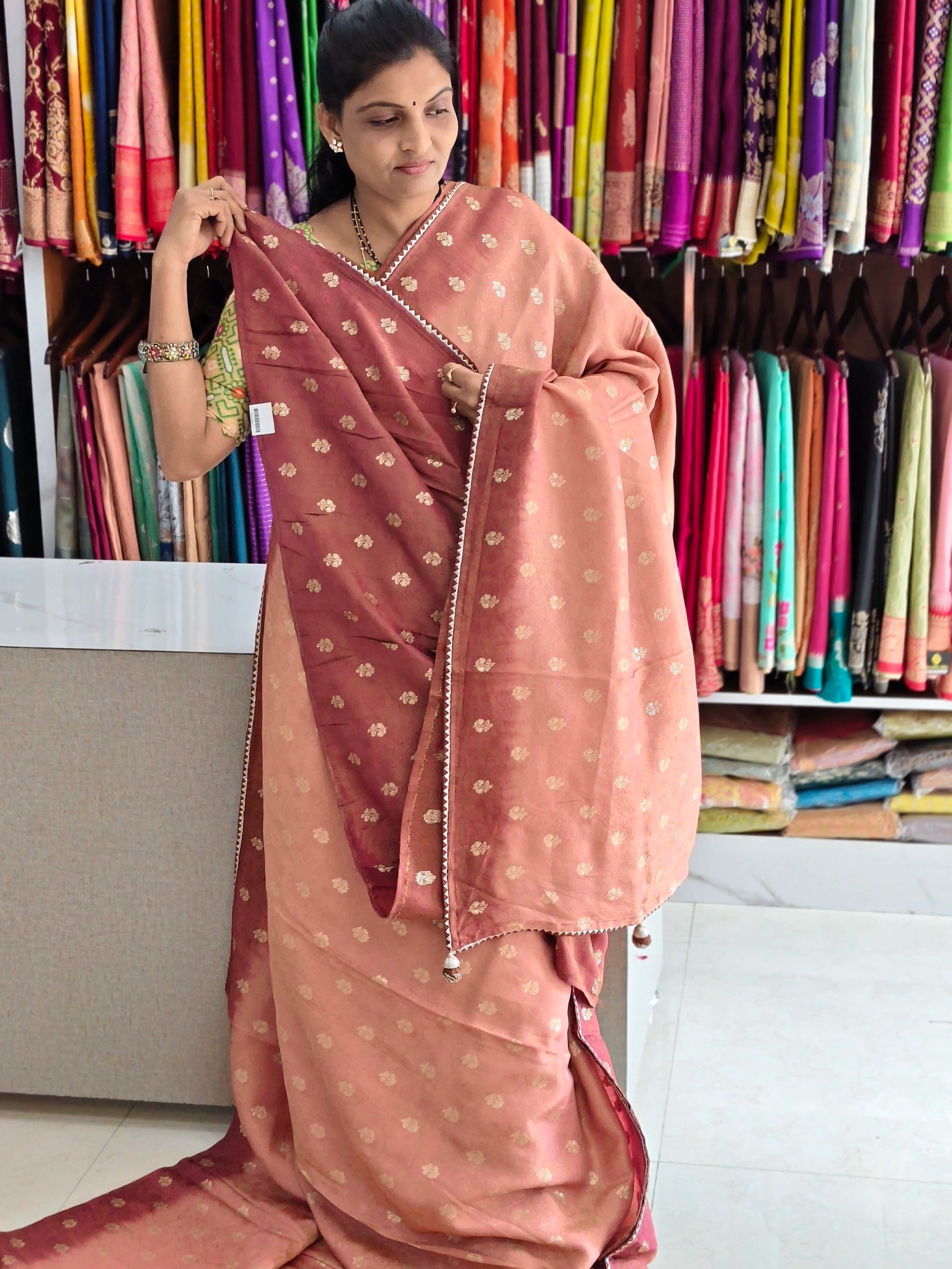 Tissue georgette saree