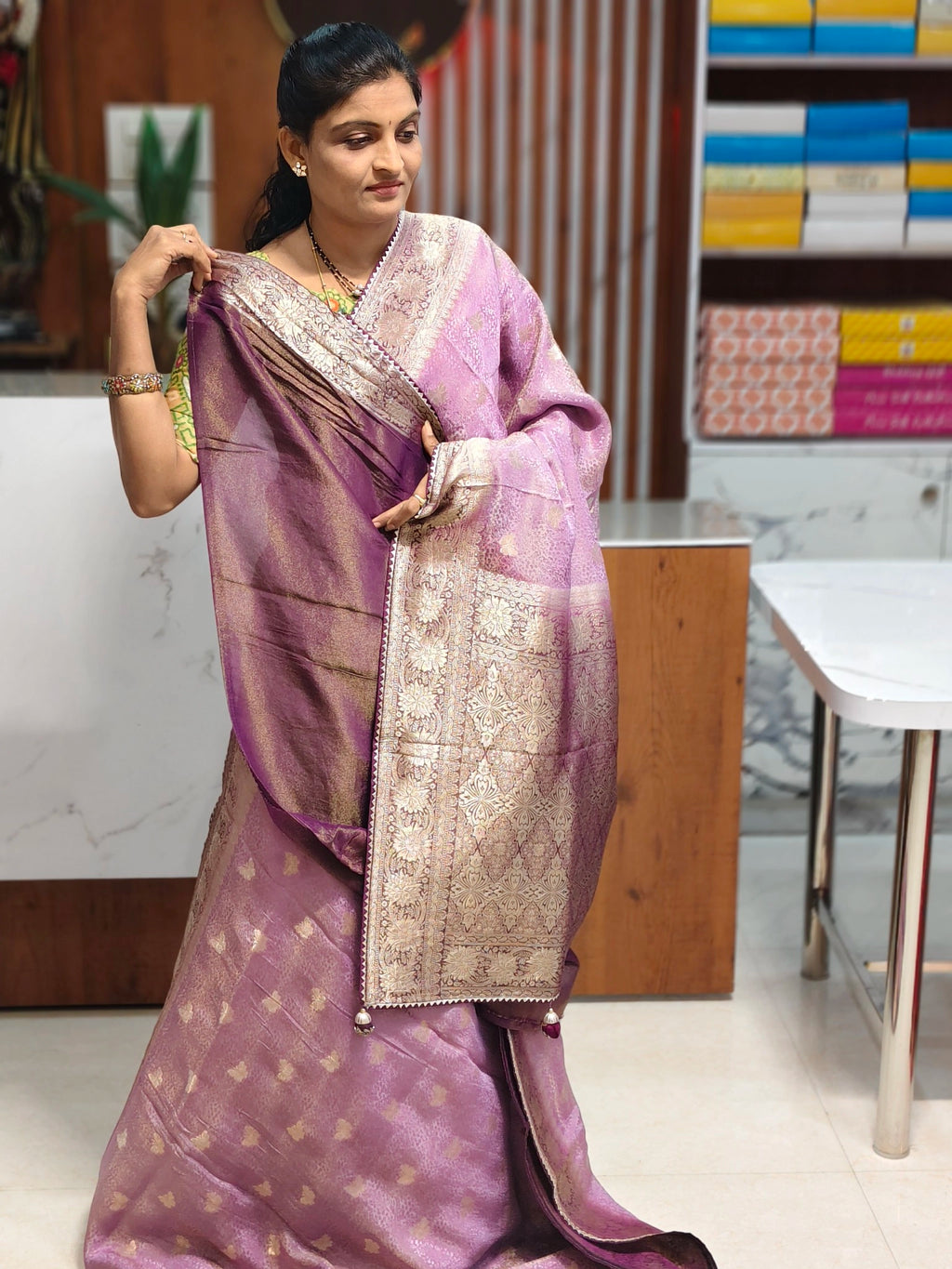 Tissue georgette saree