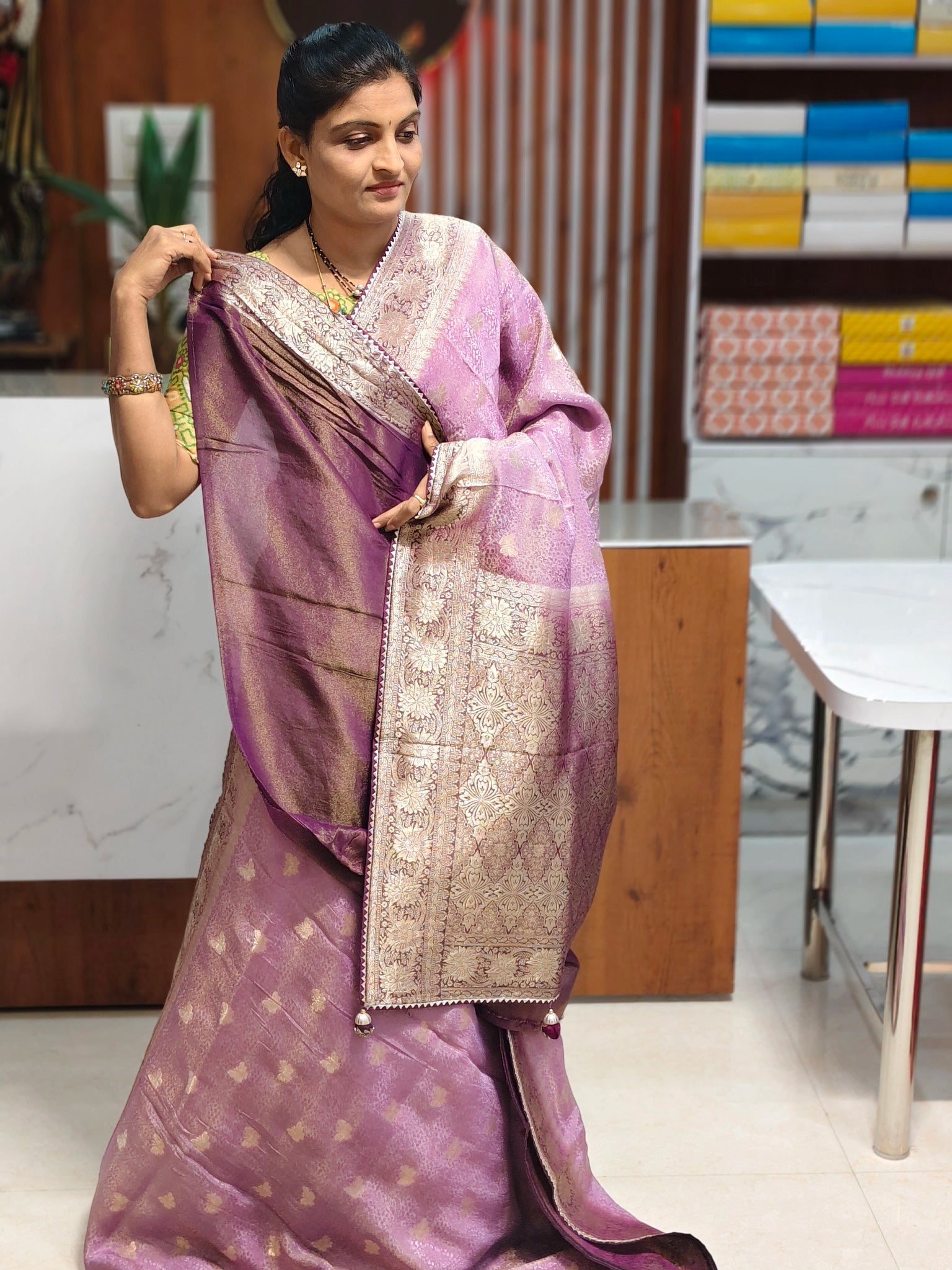 Tissue georgette saree