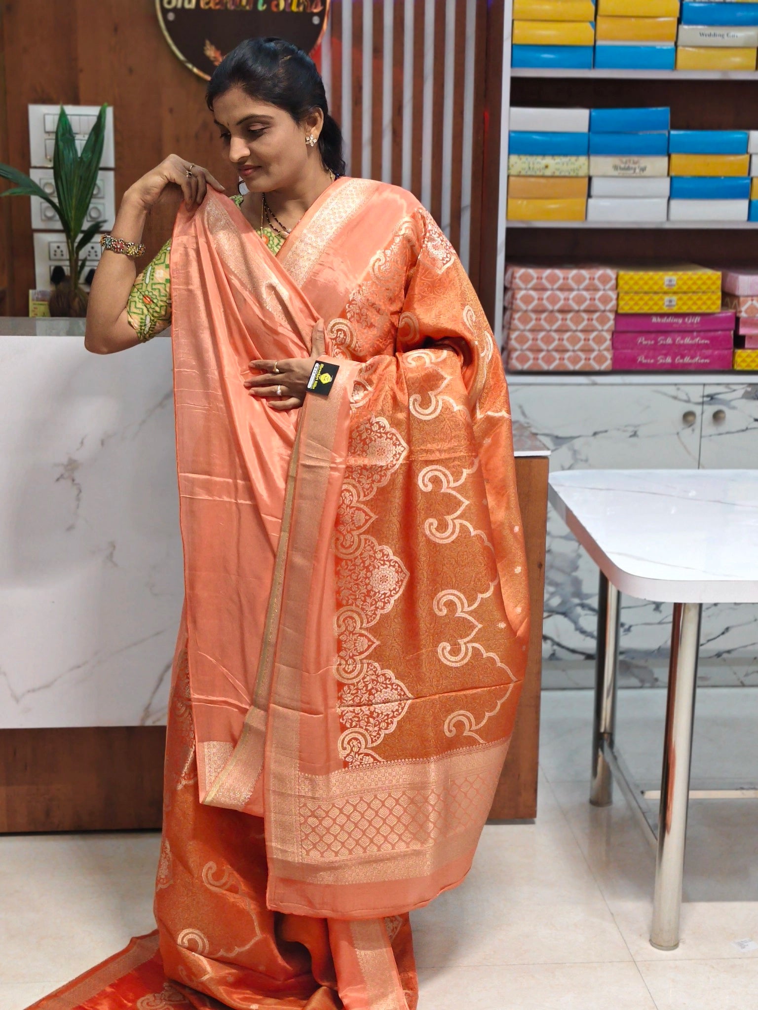 Tissue georgette saree