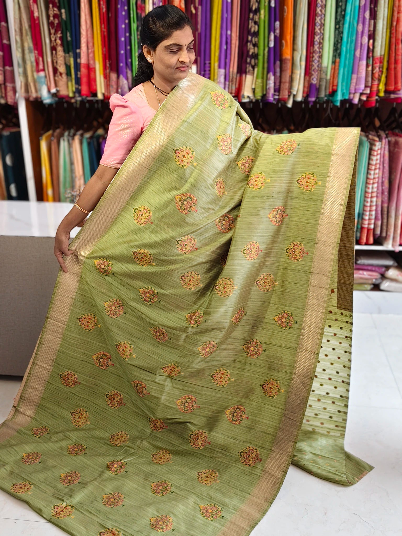 Kathan jute Banarasi saree