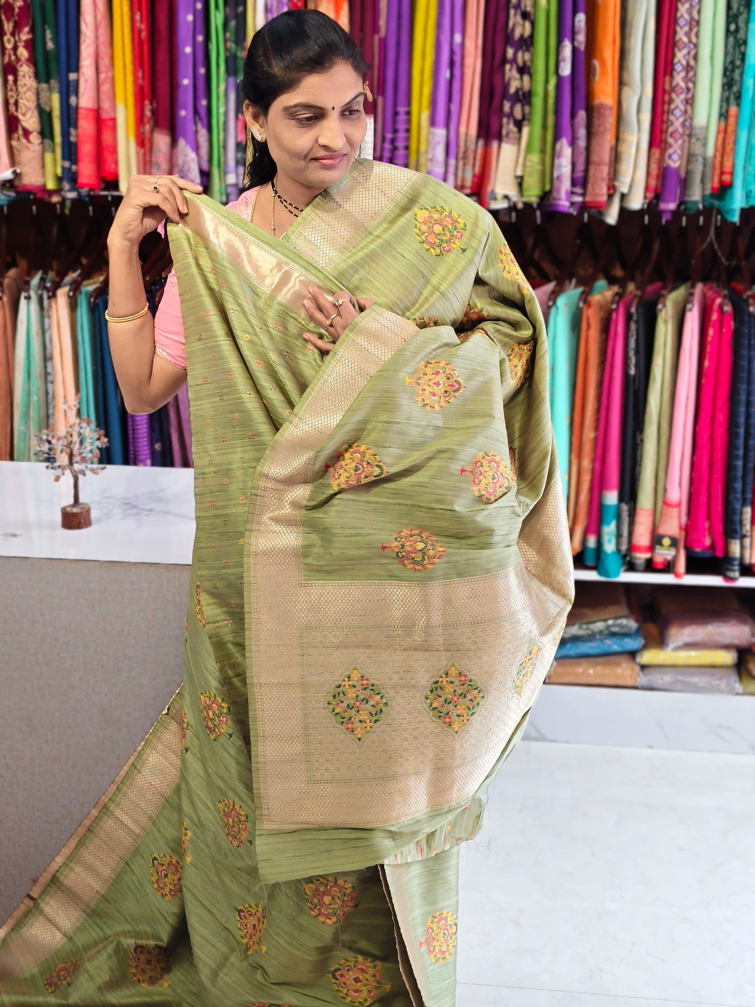 Kathan jute Banarasi saree