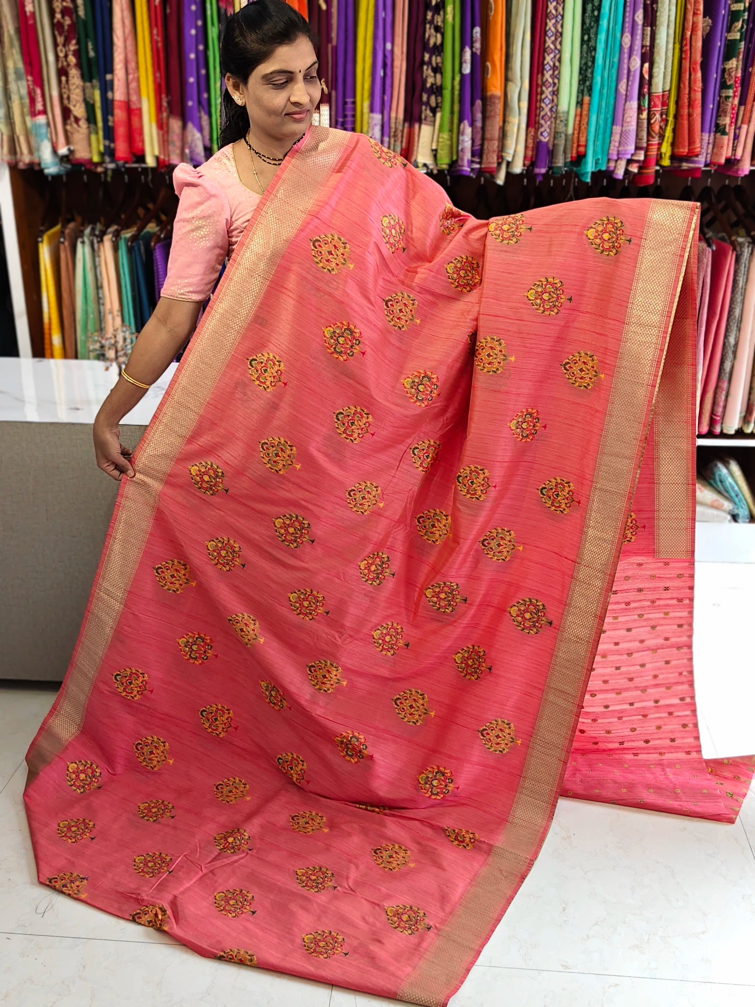 Kathan jute Banarasi saree