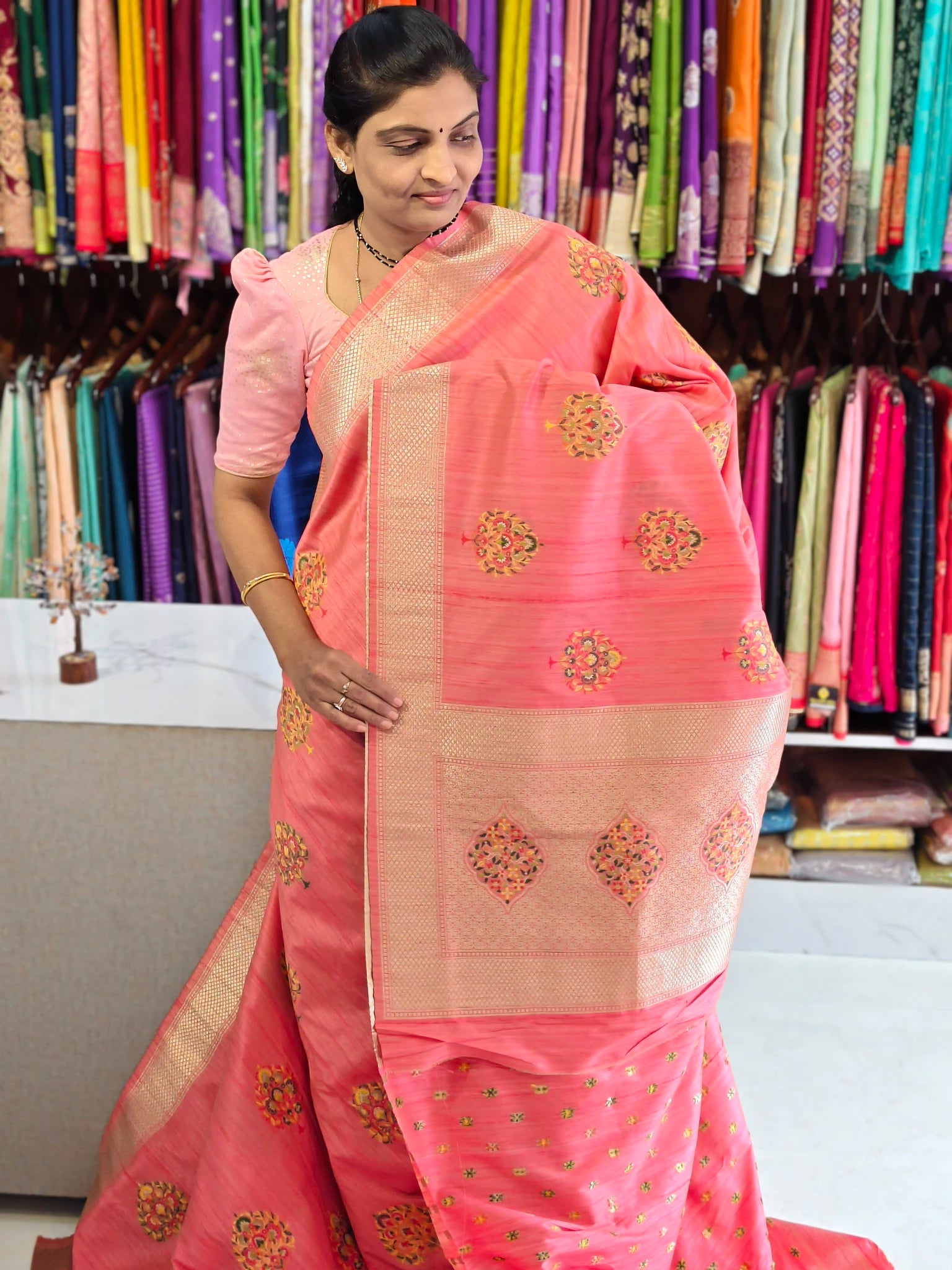 Kathan jute Banarasi saree