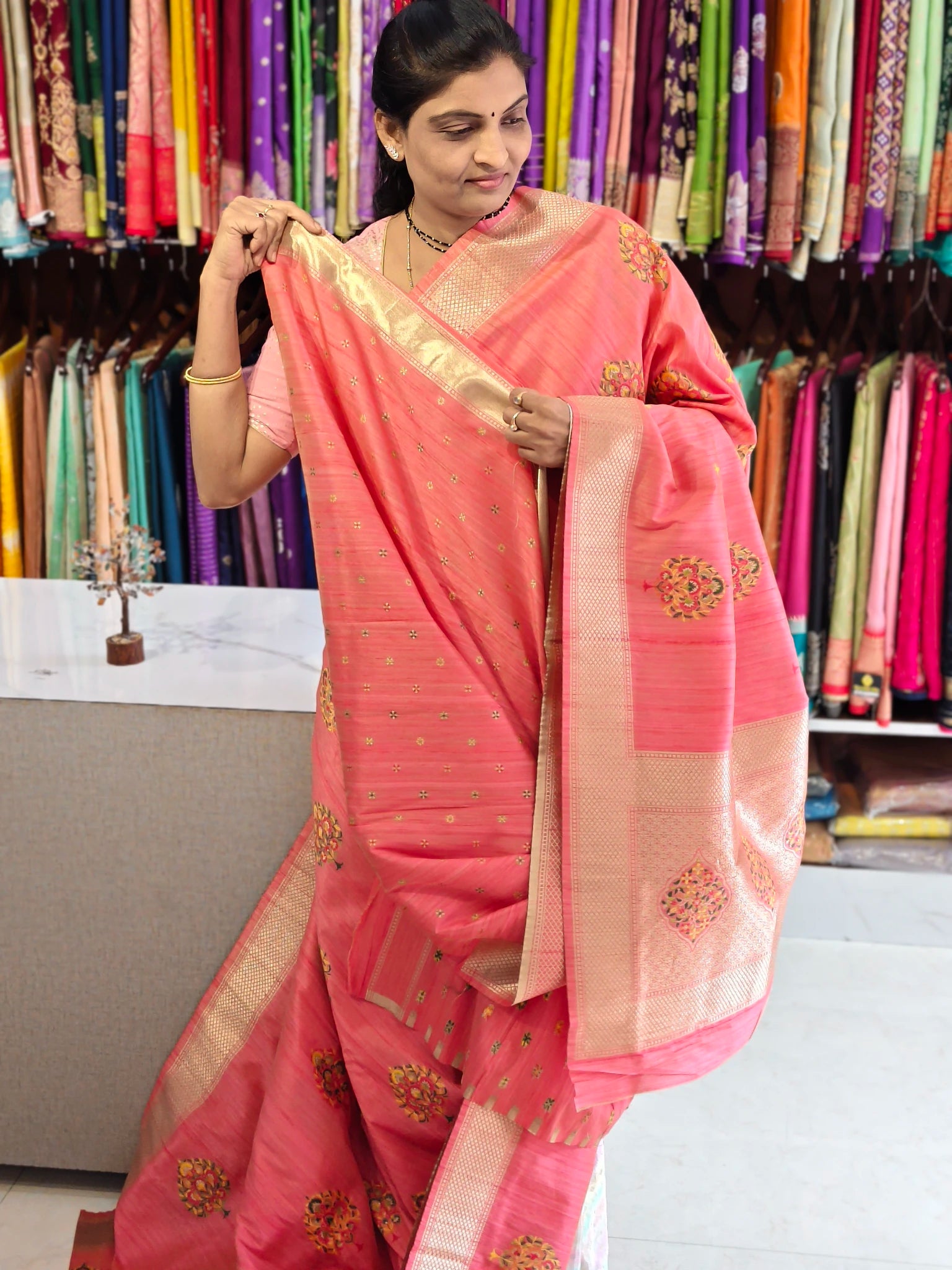 Kathan jute Banarasi saree