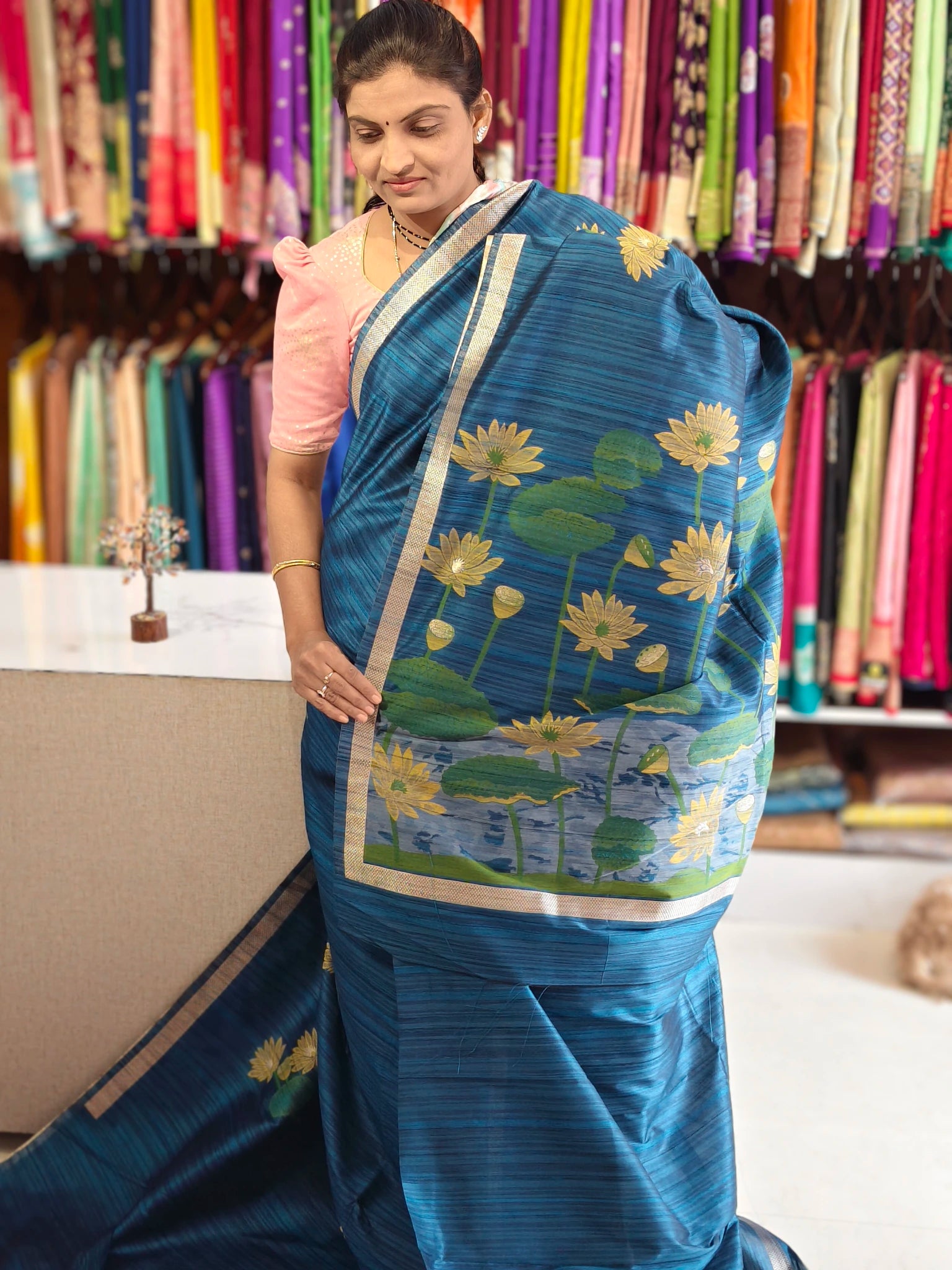 Kathan jute Banarasi saree