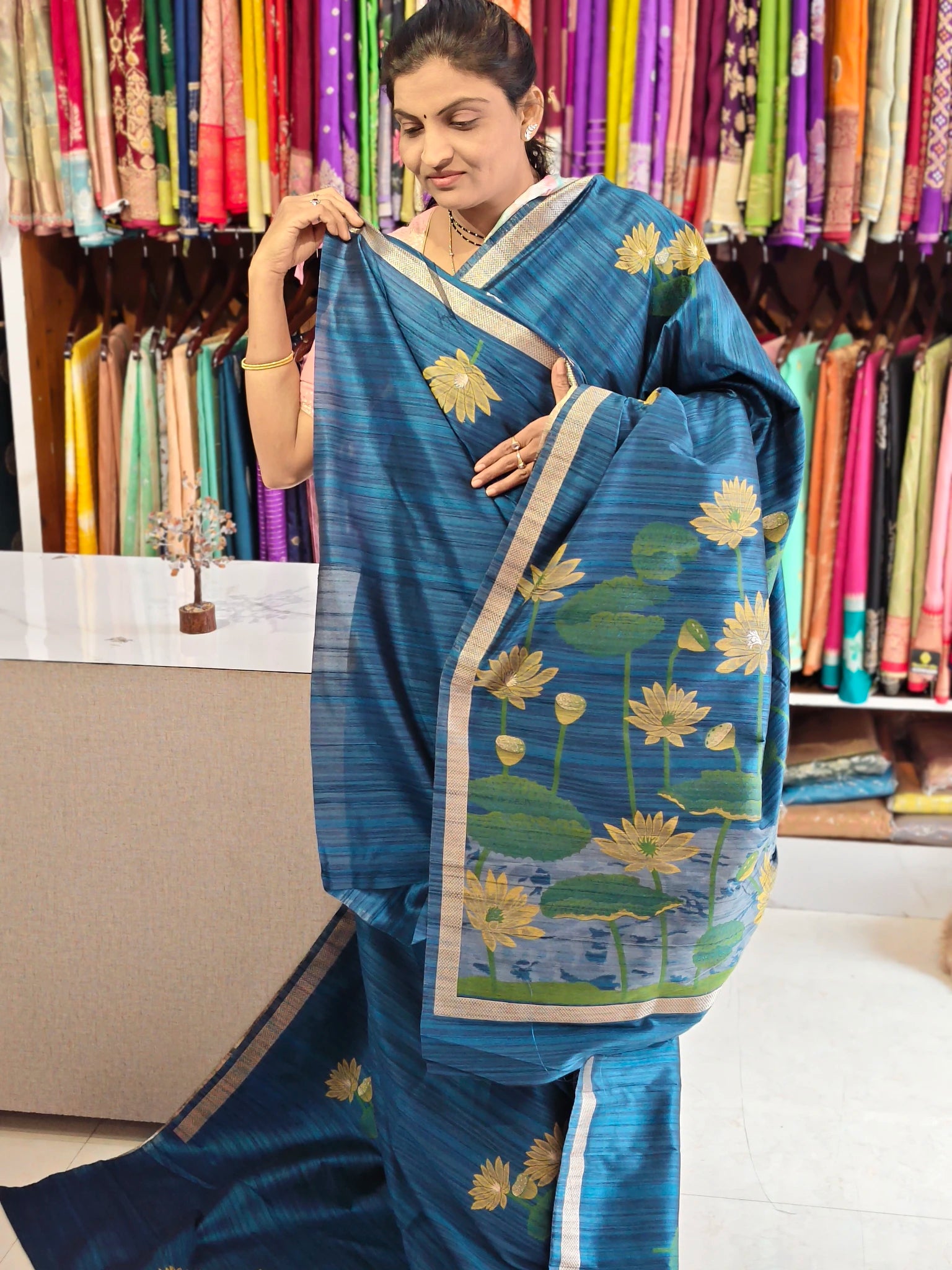 Kathan jute Banarasi saree