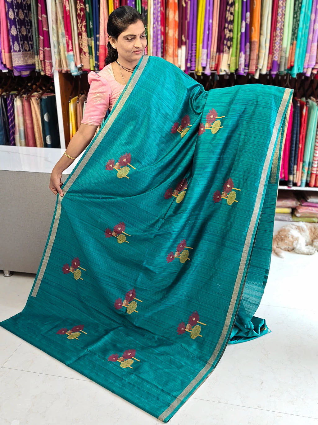 Kathan jute Banarasi saree