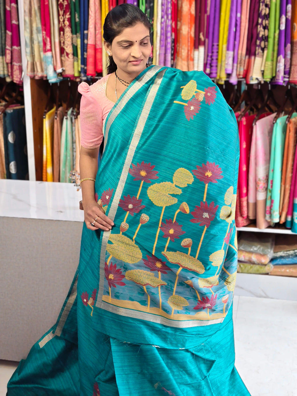 Kathan jute Banarasi saree