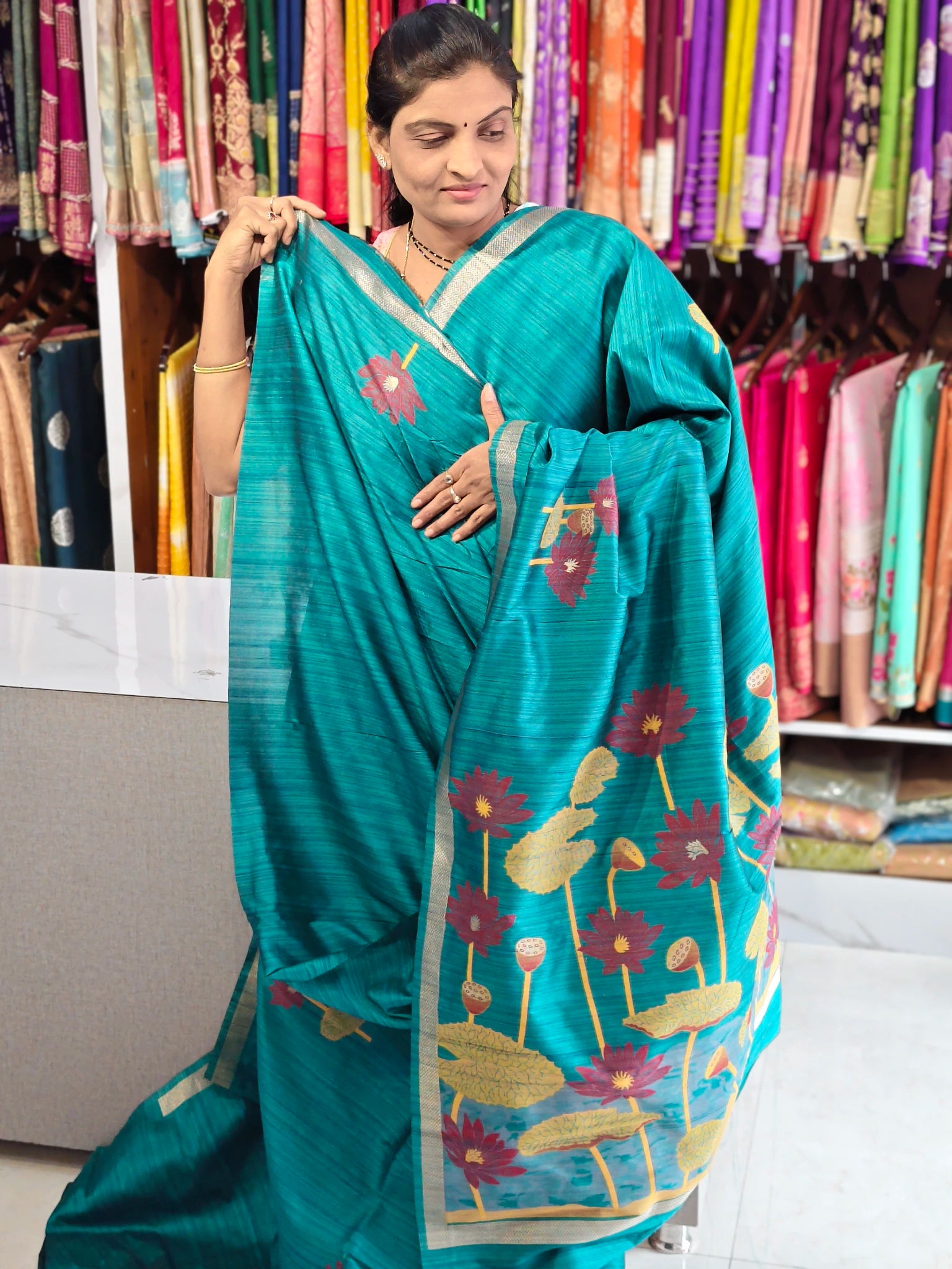 Kathan jute Banarasi saree