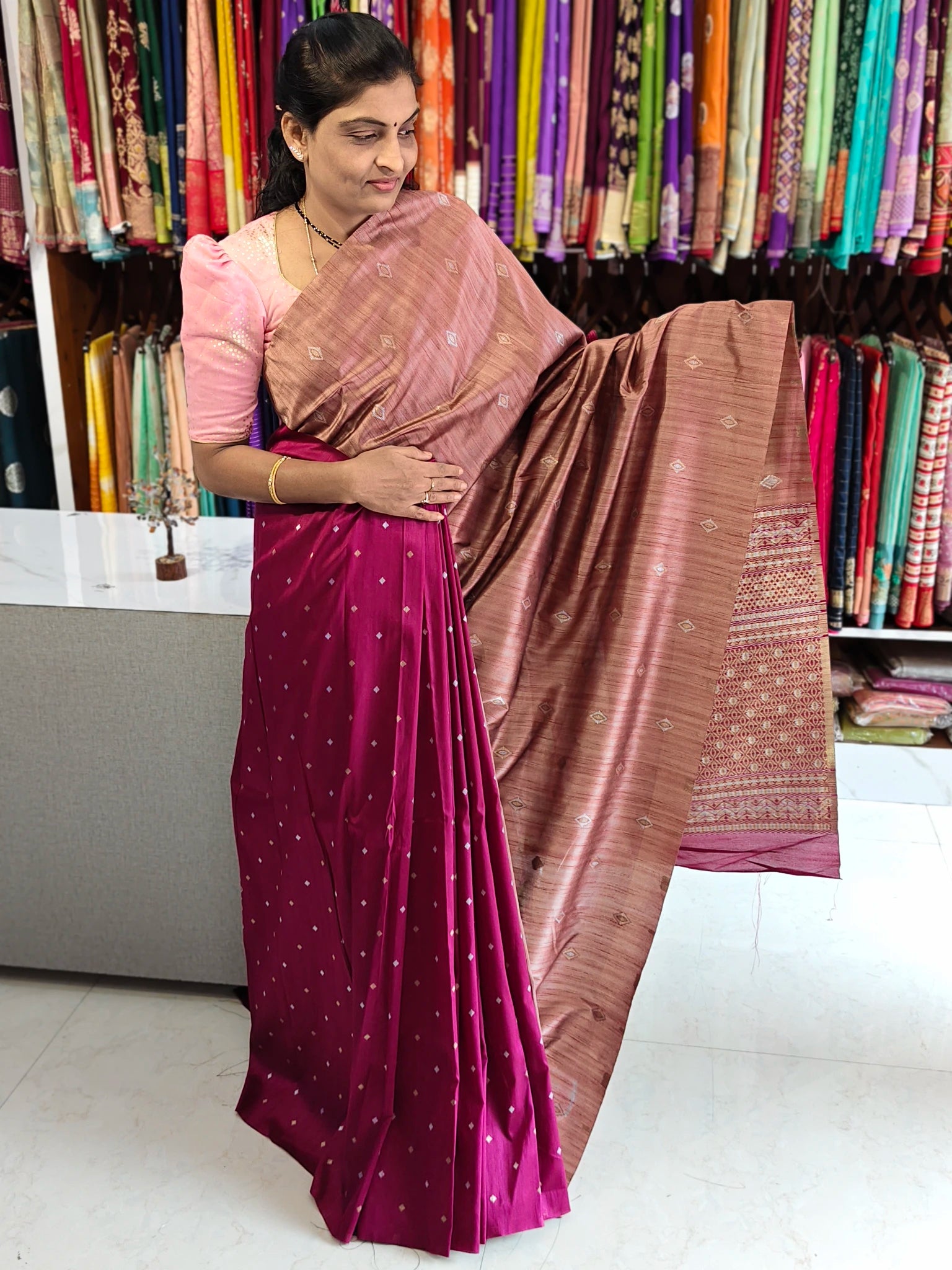 Kathan jute Banarasi saree
