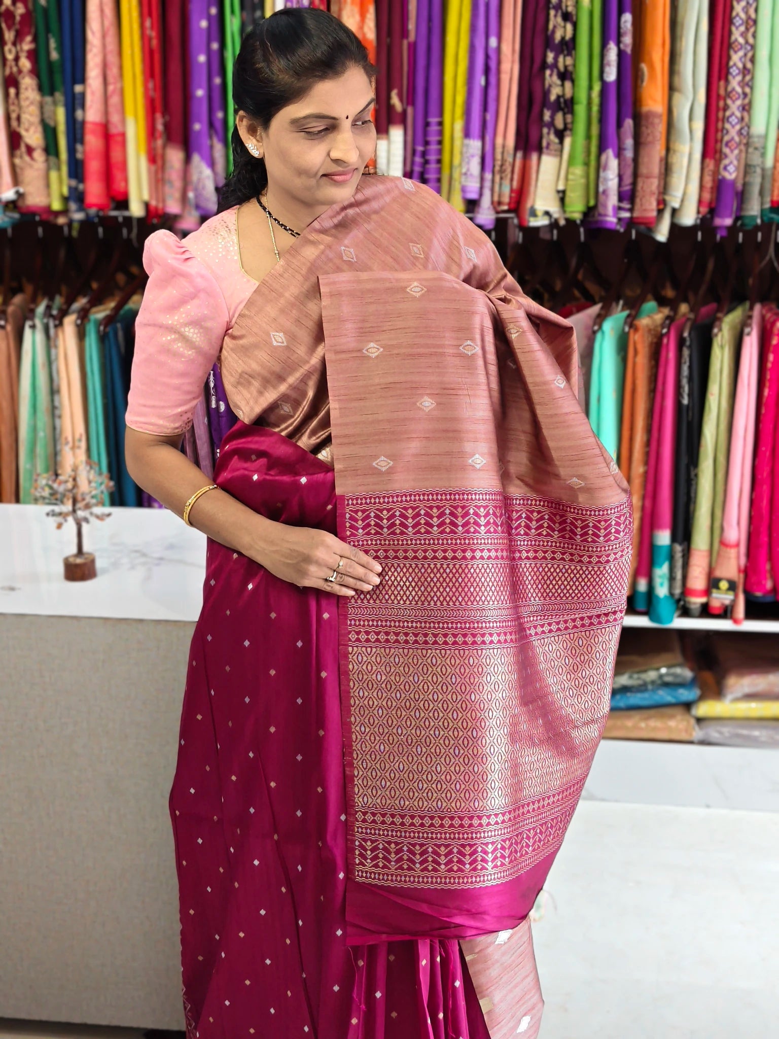 Kathan jute Banarasi saree