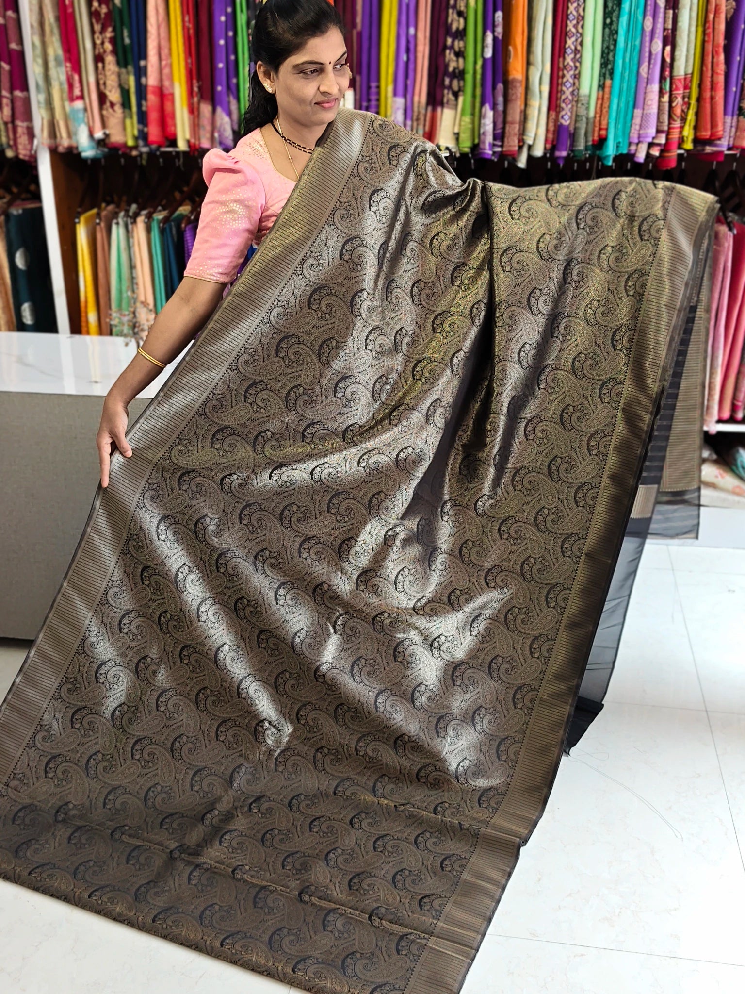 Kathan jute Banarasi saree