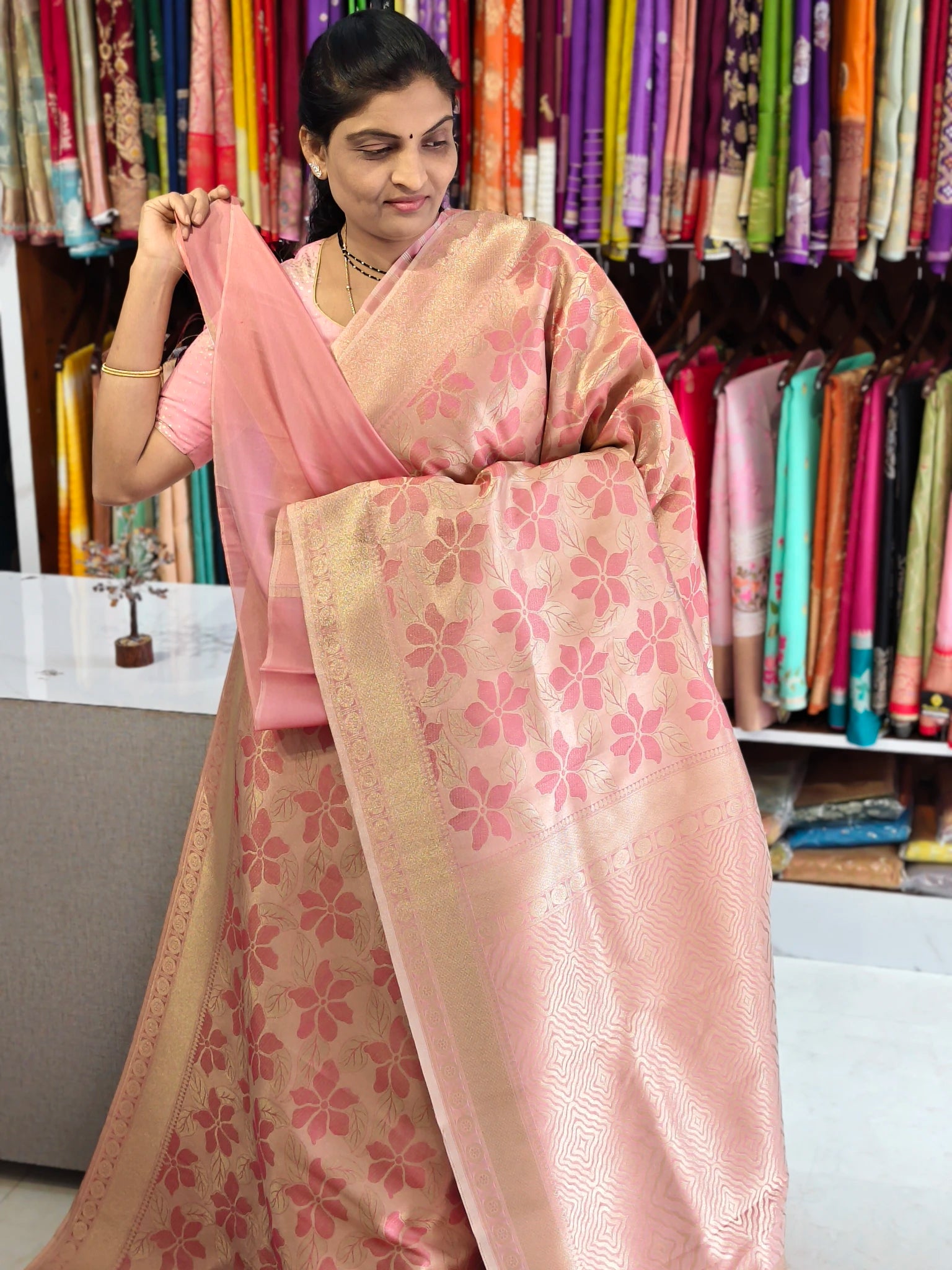 Kathan jute Banarasi saree